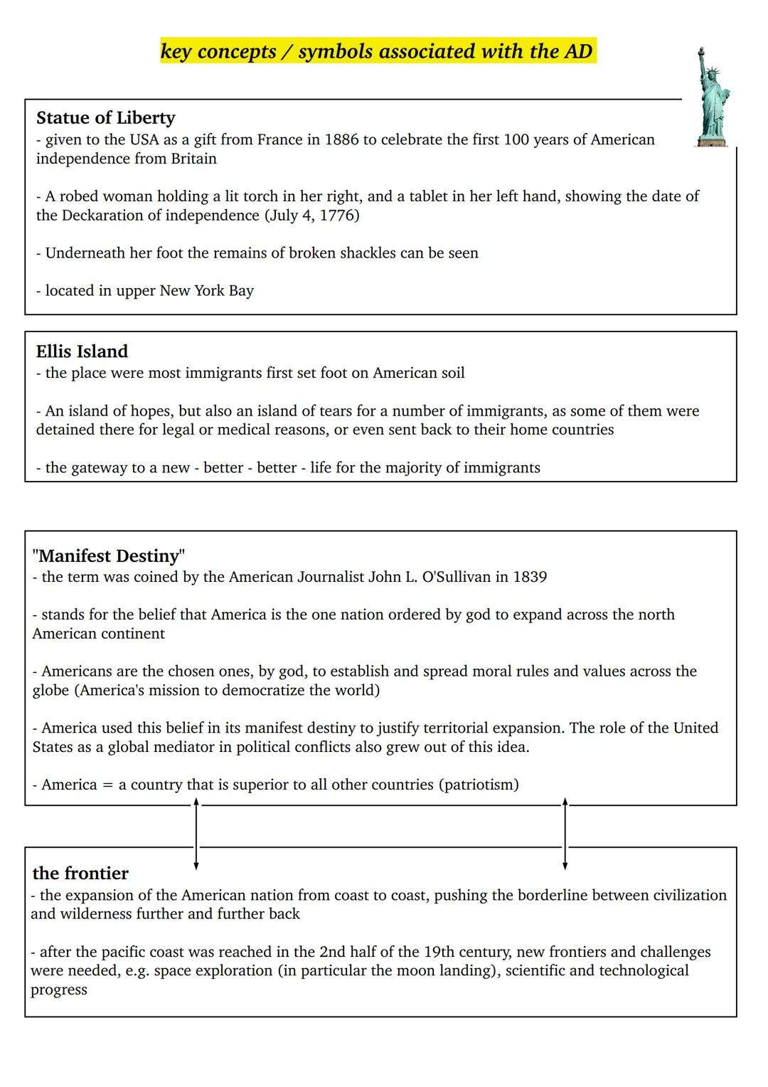 # Englisch Abitur American Dream/Nightmare --- OCR Start ---
Overview - American Dream
The Usa
The USA was and still is a country of unlimit