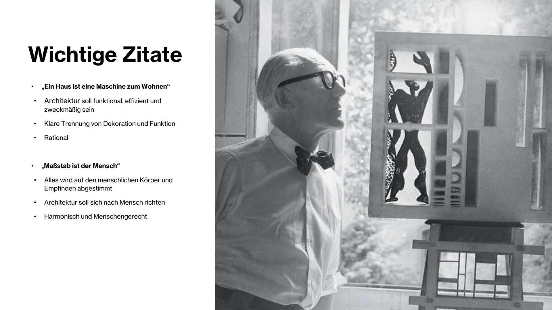 # Kunst Abitur
5 Mai 2025 Le Corbusier
-
Architekt
der Moderne
• Name: Charles Édouard
Jeanneret
• Geboren 1887 in Schweiz
• Gestorben