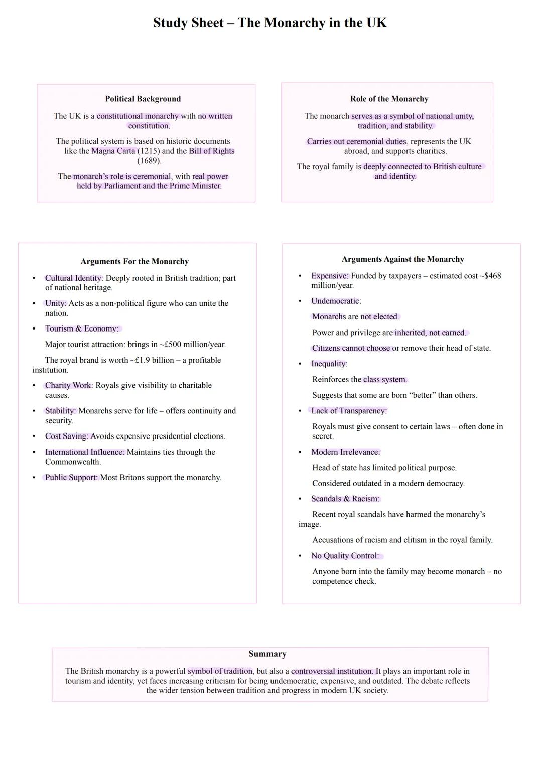 # Study Sheet - Brexit: Reasons, Consequences and Current Situation
What is Brexit?
"Brexit" stands for "British Exit" from the
European U