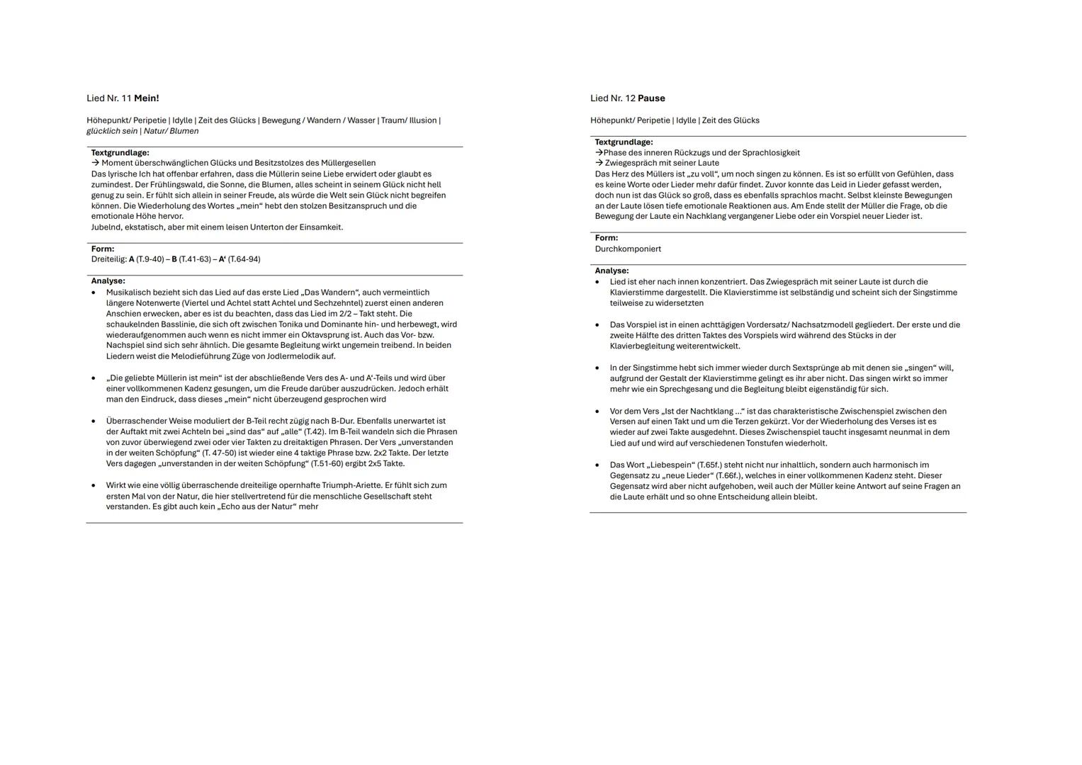 --- OCR Start ---
a) Figuren
Figur
Der Müllergeselle
→ Protagonist des Monodramas
→ Mit Ausnahme von Lied 1 und Lied 20 wird die
Geschichte