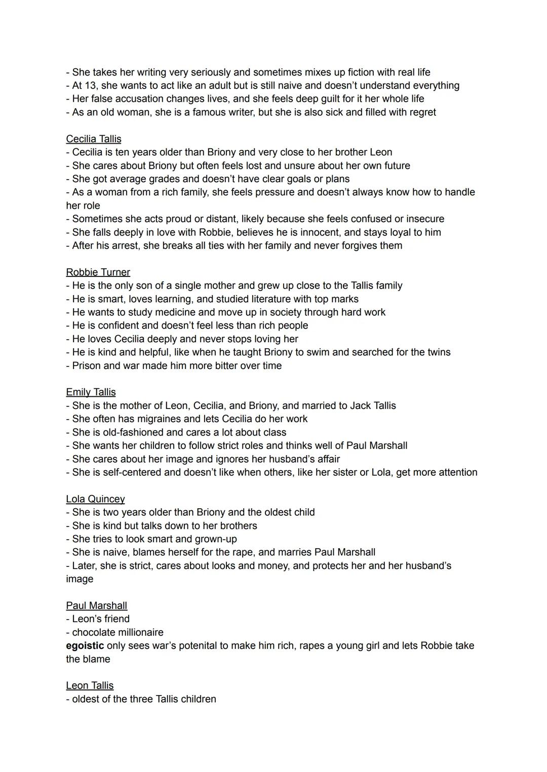 ENGLISCH LERNZETTEL - ABITUR
ATONEMENT
Key Facts
author lan McEwan; a British novelist
year of publication 2001
genre historical fiction
str