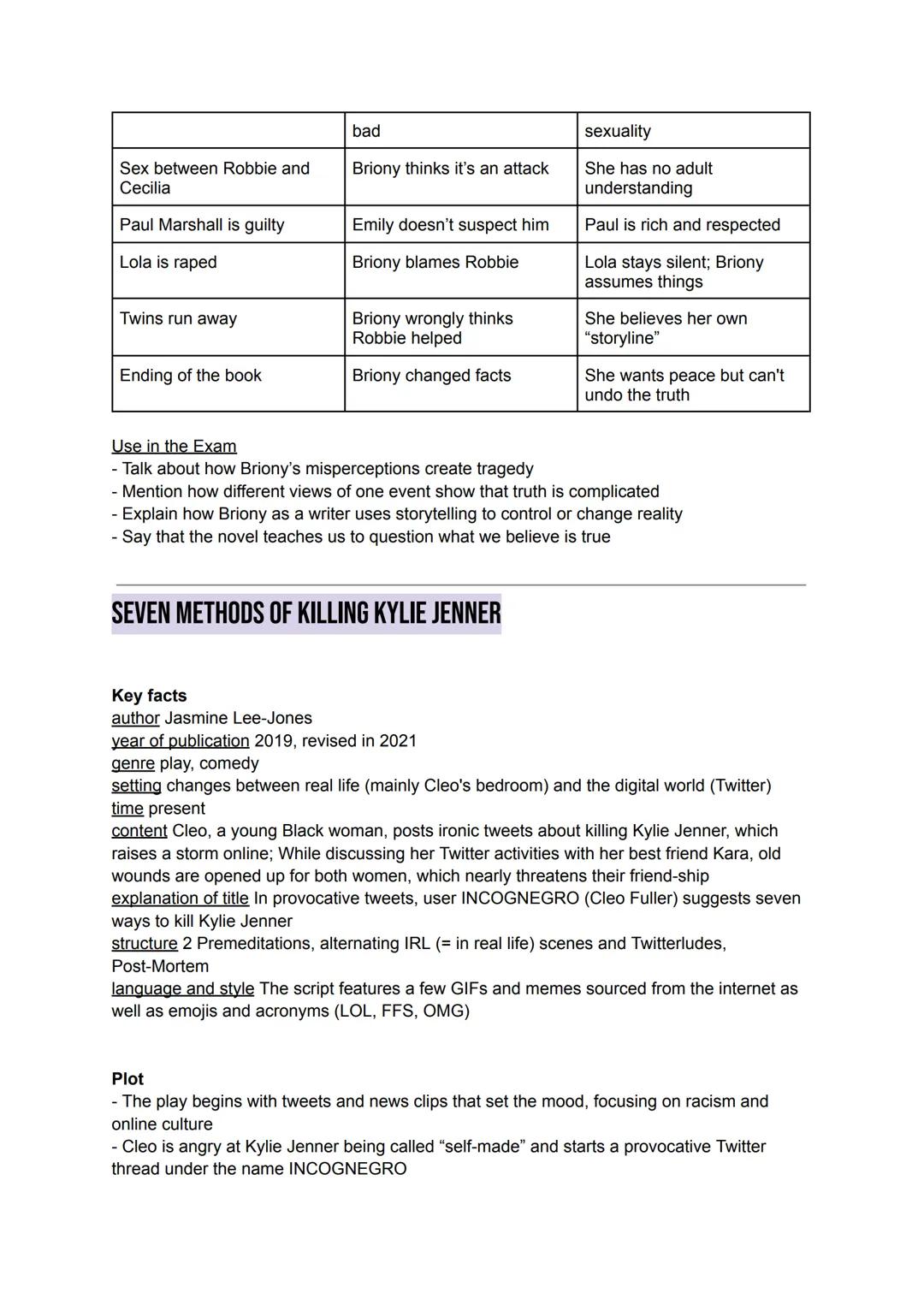 ENGLISCH LERNZETTEL - ABITUR
ATONEMENT
Key Facts
author lan McEwan; a British novelist
year of publication 2001
genre historical fiction
str