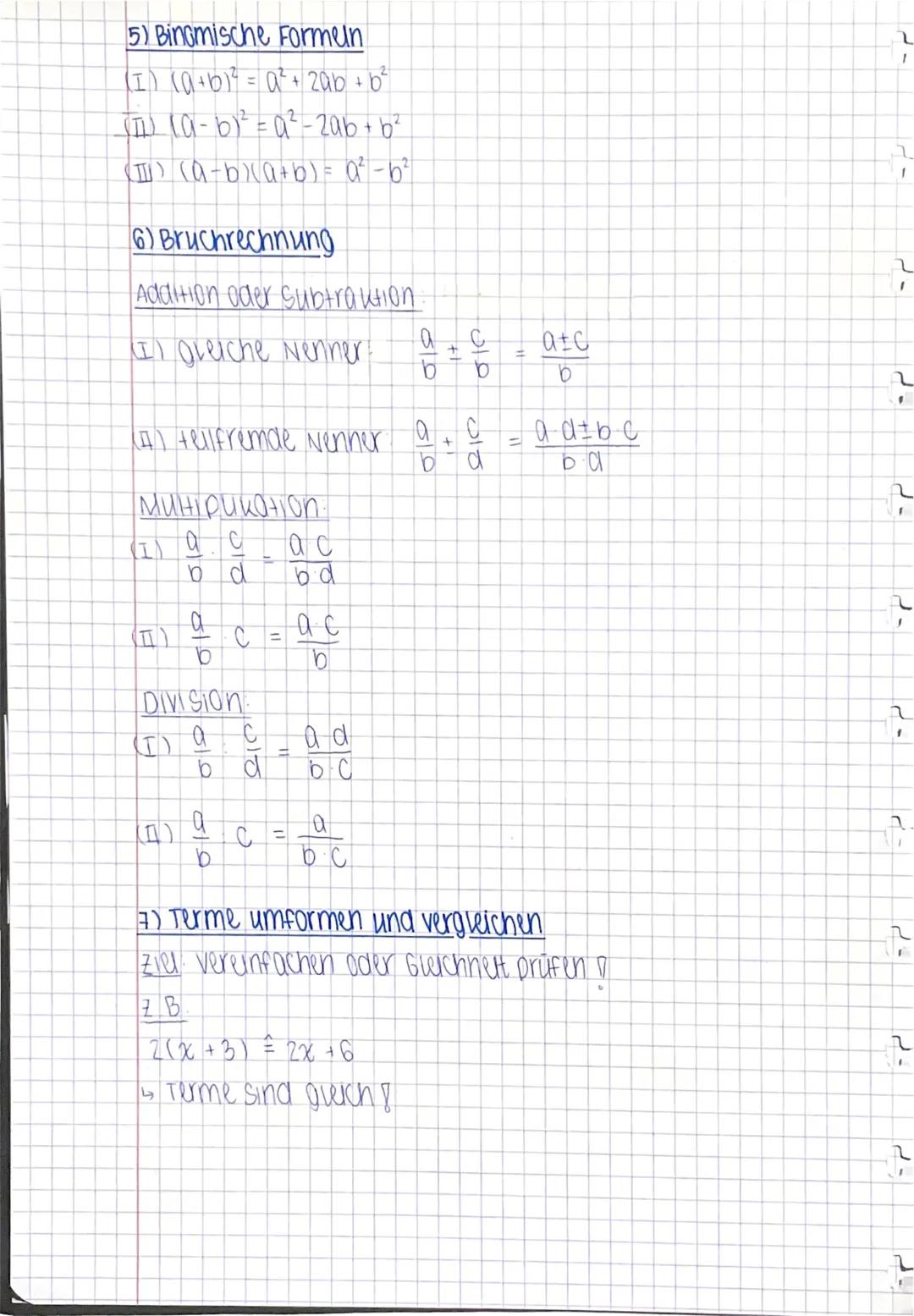 ALGEBRA
1) Terme und Ausdrücke
Ein Term ist ein mathematischer Ausdruck aus zahven,
variaben und Rechenzeichen
ZB
30+2
40
-7a+5
2) Rechenges
