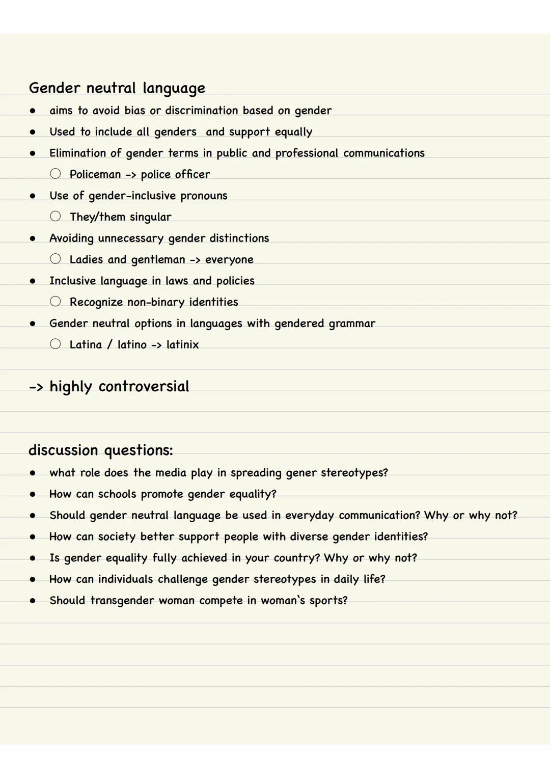Gender & Identity
Definition:
sex:
biological & physical characteristics
Chromosomes XX / XY, hormones, and anatomy
assigned at birth
gender