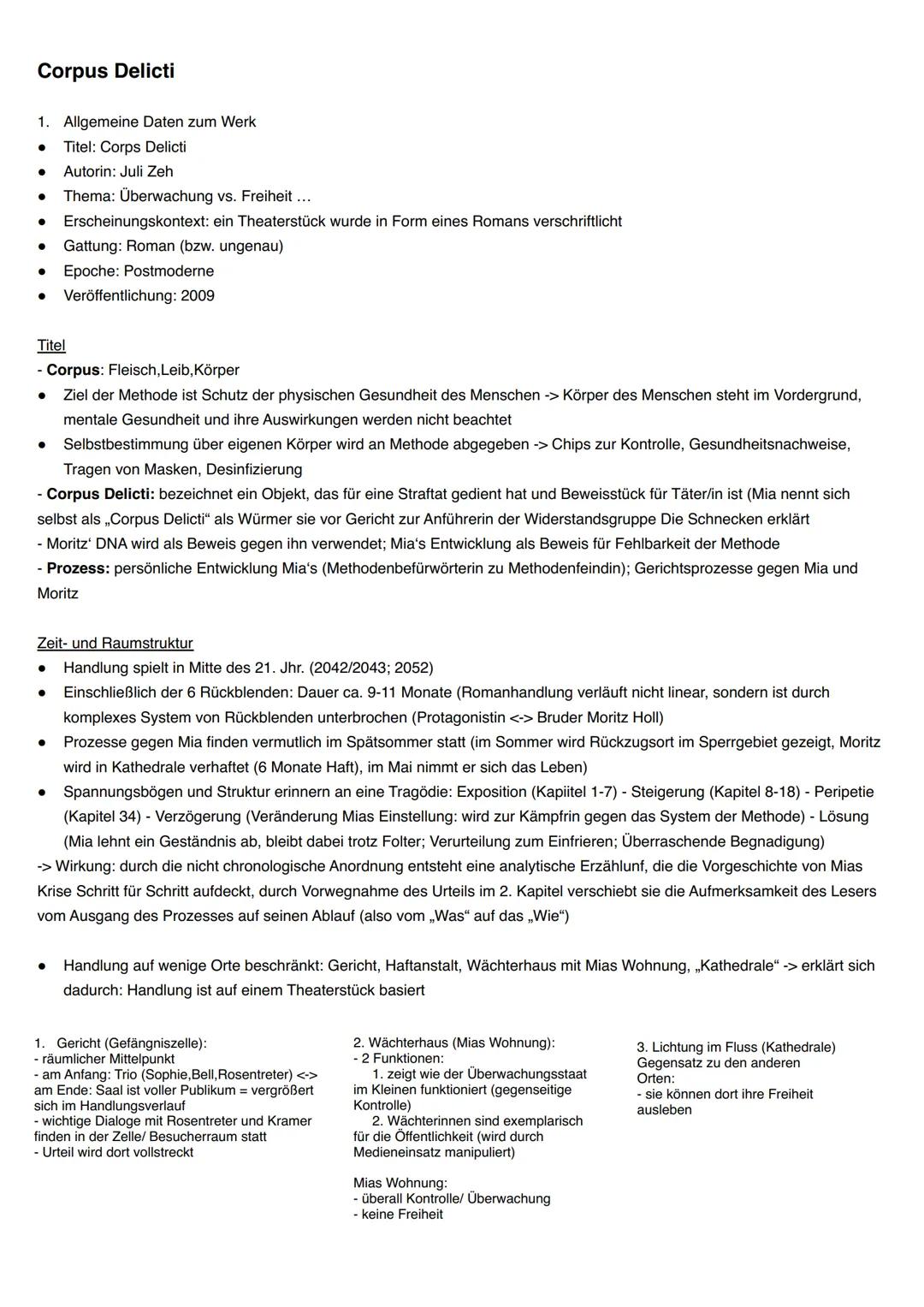 Gliederung
Corpus Delicti
1. Allgemeine Daten zum Werk
2. Inhaltsangabe/Inhaltszusammenfassung
3. Zeitgeschichtlicher Hintergrund
4. Figuren