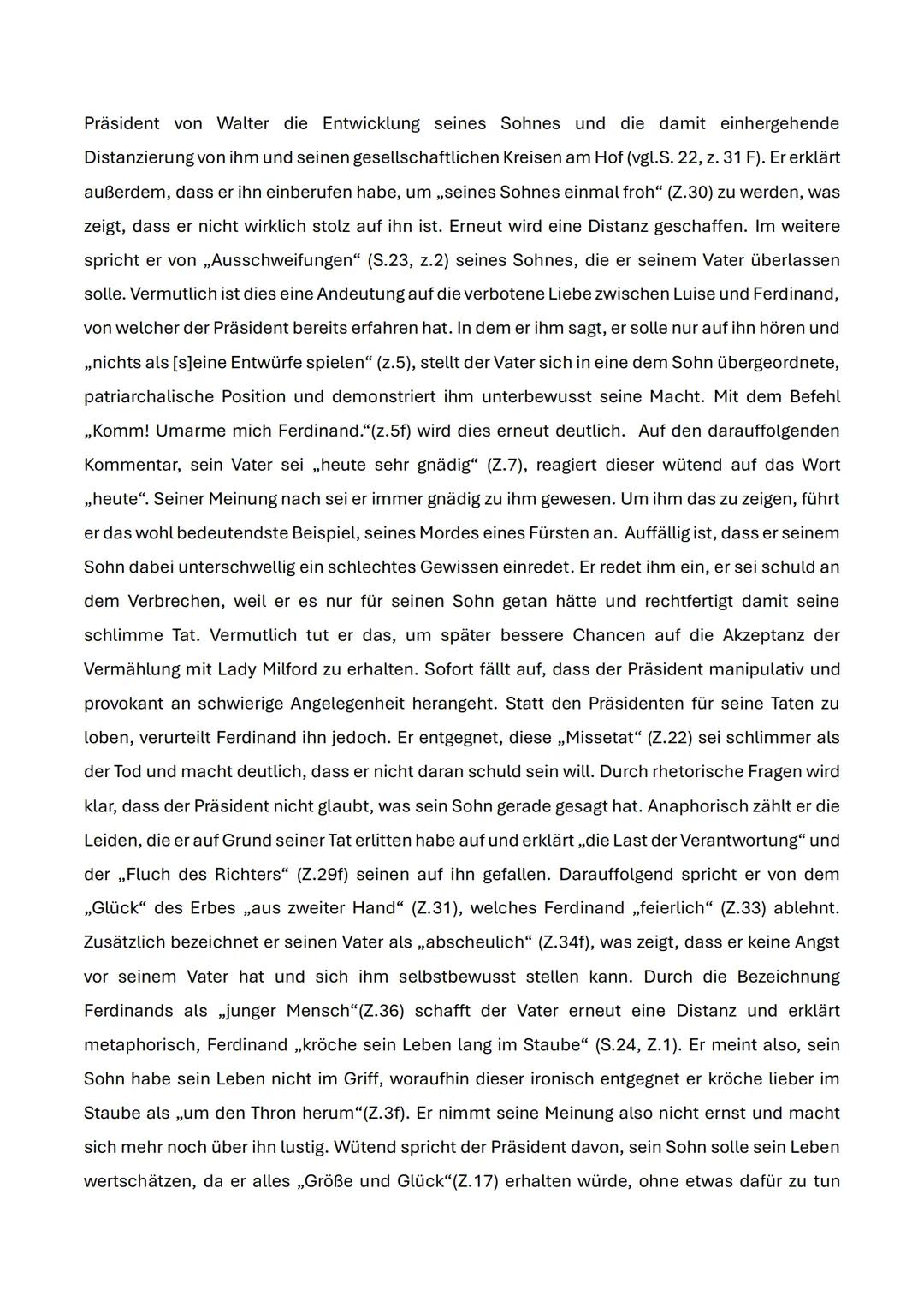 Präsident von Walter die Entwicklung seines Sohnes und die damit einhergehende
Distanzierung von ihm und seinen gesellschaftlichen Kreisen a