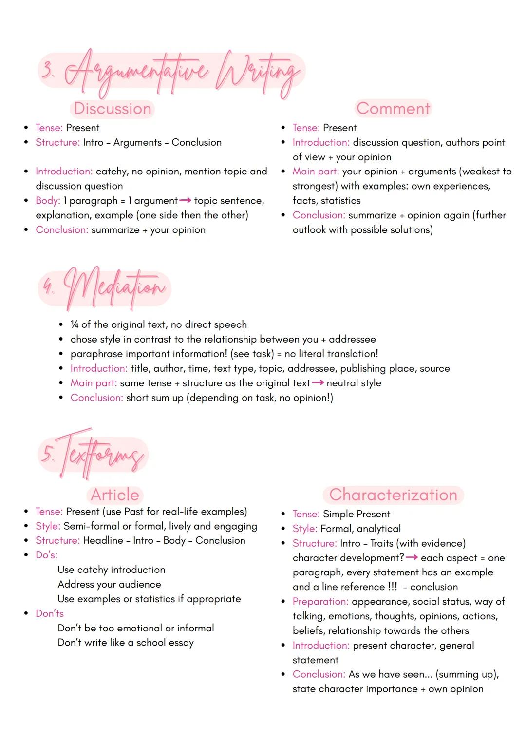 Englisch Abitur
1. Content
Summary
Outline
Style: Objective, neutral, no opinion or interpretation, no quotes
main information of the whole