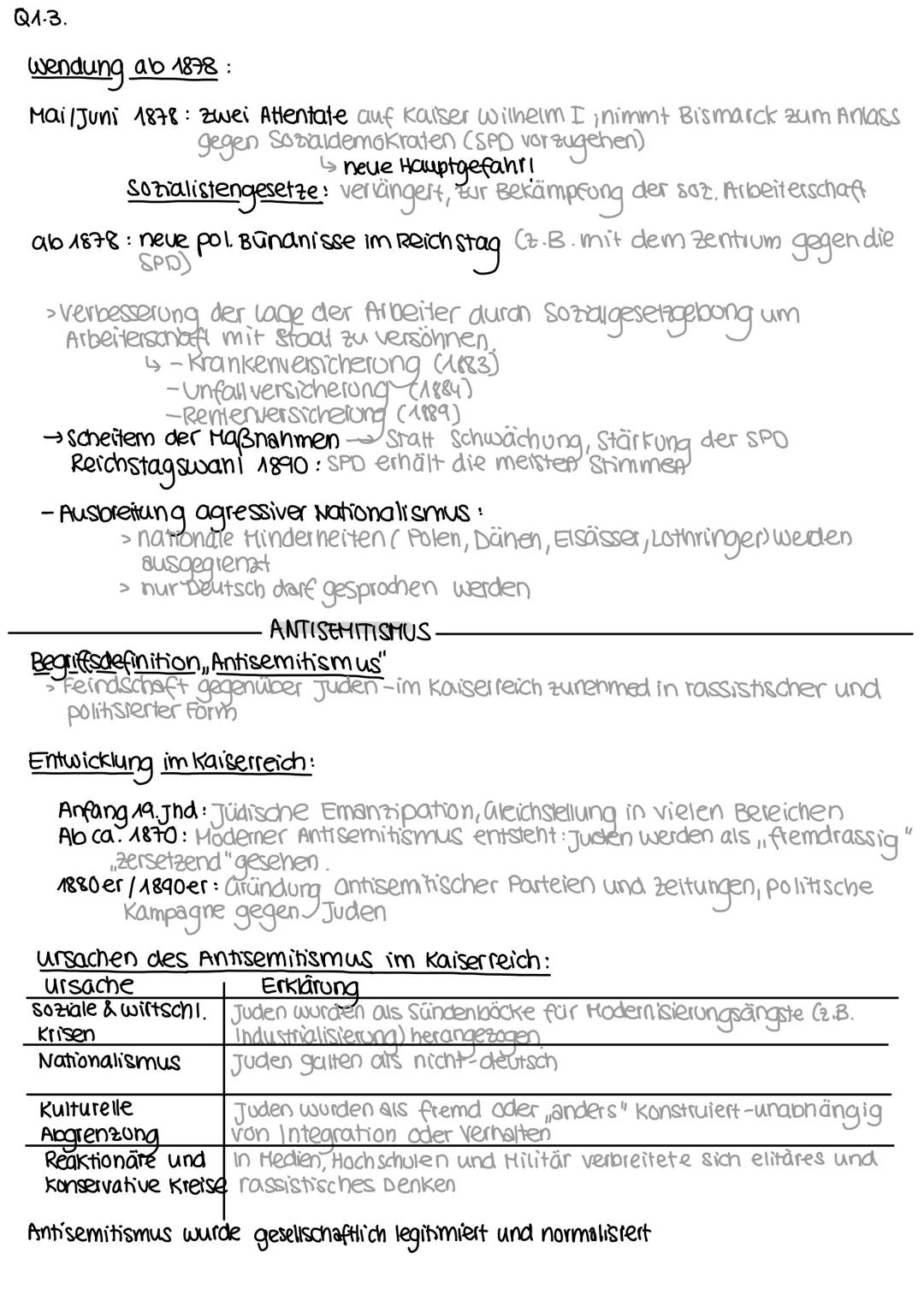 Q1.3. Herrschaft und gesellschaft im europäischen vergleich- ein liberaler National-
Staat für alle Bürger?
Das Kaiserreich zwischen Traditi