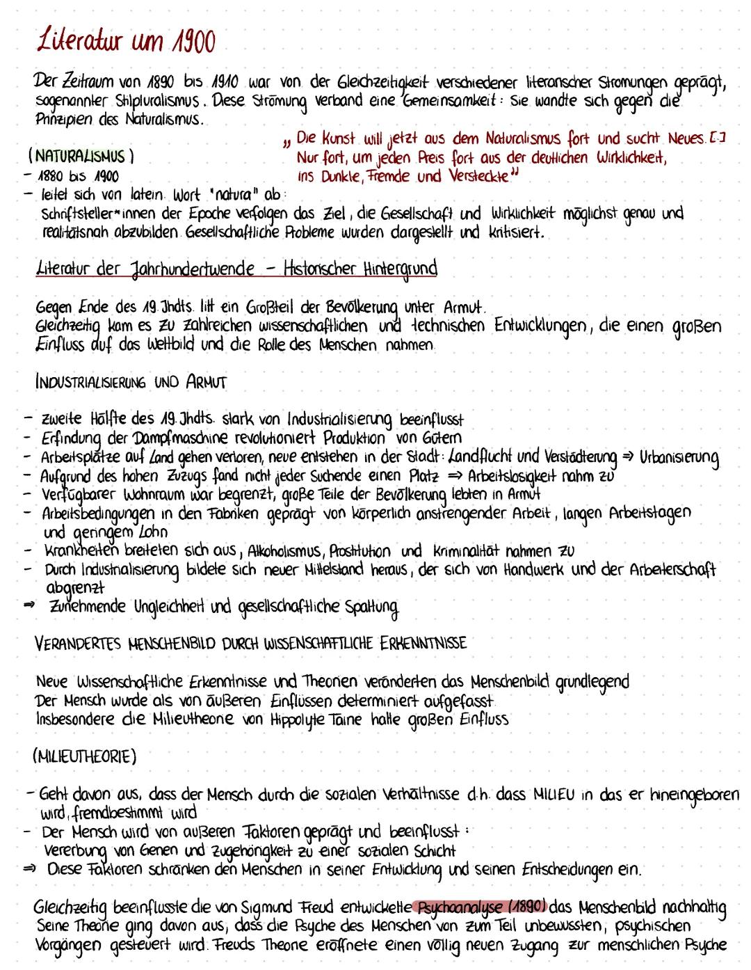# Literatur um 1900
Der Zeitraum von 1890 bis 1910 war von der Gleichzeitigkeit verschiedener literarischer Strömungen geprägt, sogenannten