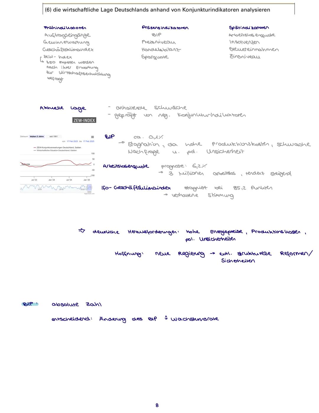 (1) Einflussfaktoren auf ökonomisches Verhalten (Handeln nach Präferenzen, Reagieren auf
Anreize und Restriktionen) anhand verschiedener Erk