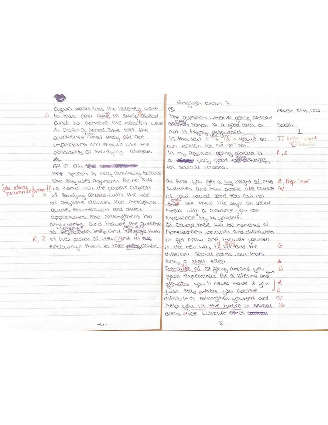 Written exam no. 3
Student's name: Sarah
Date: March 20th, 2025
Course: Learning, living and working abroad
Topic:
Test type: Listening comp