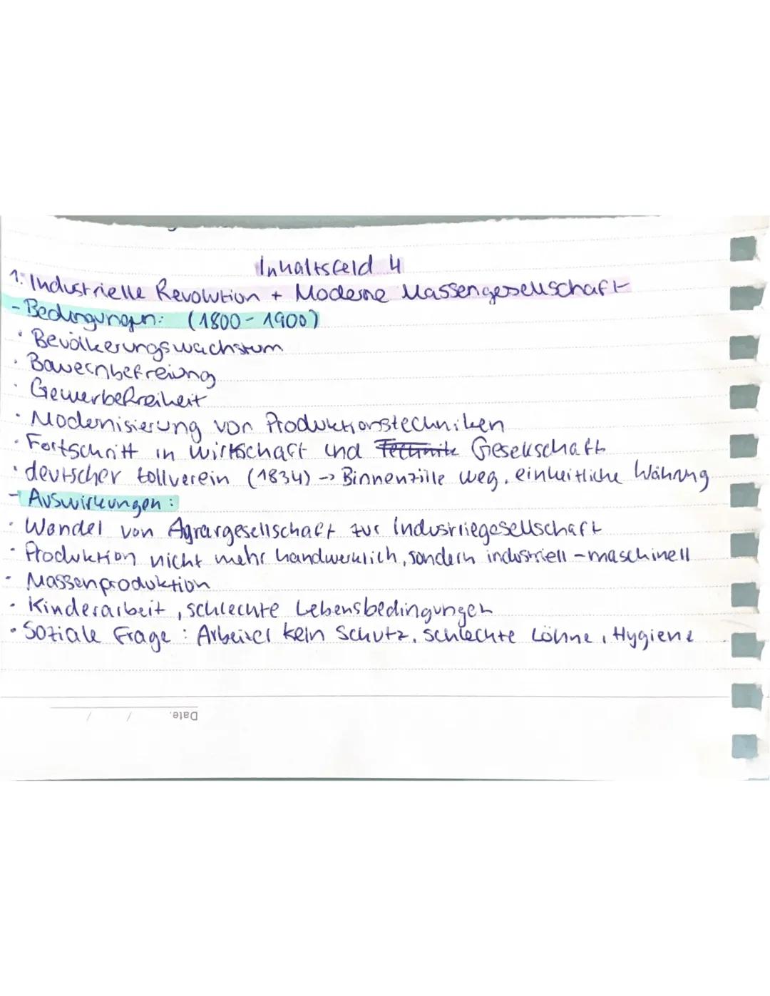 Grundkurs
Inhaltsfeld 4:
Die moderne Industriegesellschaft zwischen Fortschritt und Krise
Die „Zweite Industrielle Revolution Inhaltsfeld 4
