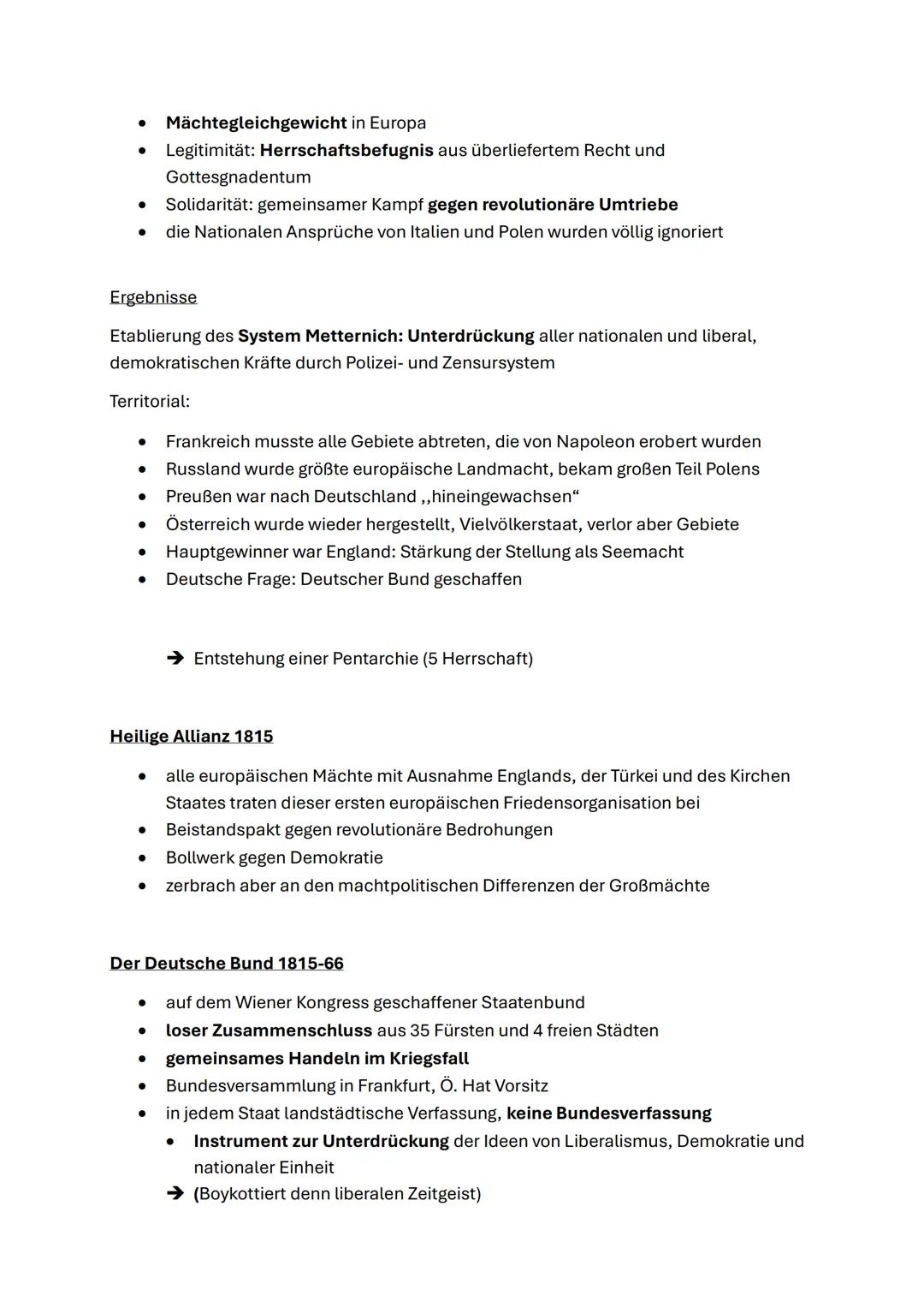 Entstehung, Entwicklung und Unterdrückung der liberal-nationalen Bewegung im
europäischen Kontext (1813/15-1848)
Entstehung der liberal- nat