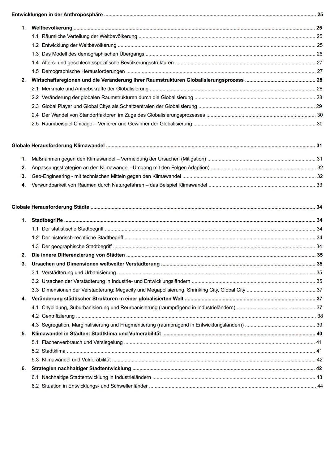 Inhaltsverzeichnis
GEOGRAFIE - ABITUR LERNZETTEL
Formen und Prozesse der Reliefsphäre
1. Verwitterung
1
1.1 Physikalische Verwitterung
1
1.2