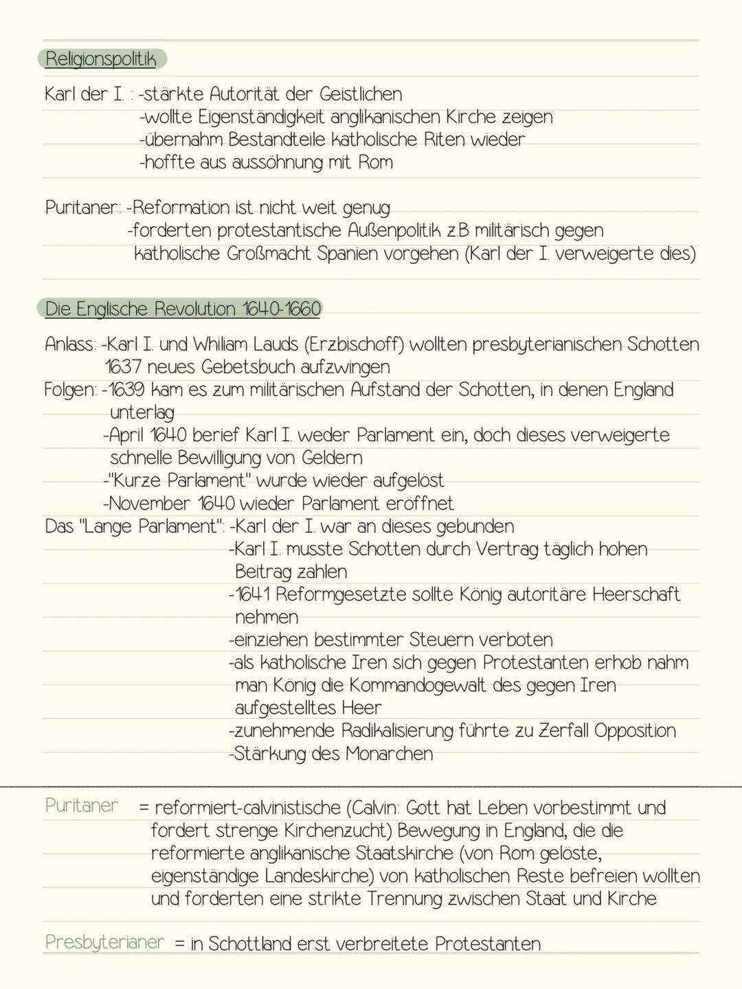 Die Revolutionen in England im 17. Jahrhundert
Was bedeutet Revolution?
Das vom lateinischen "revolvere = zurückkehren, zurückwälzen" abgele