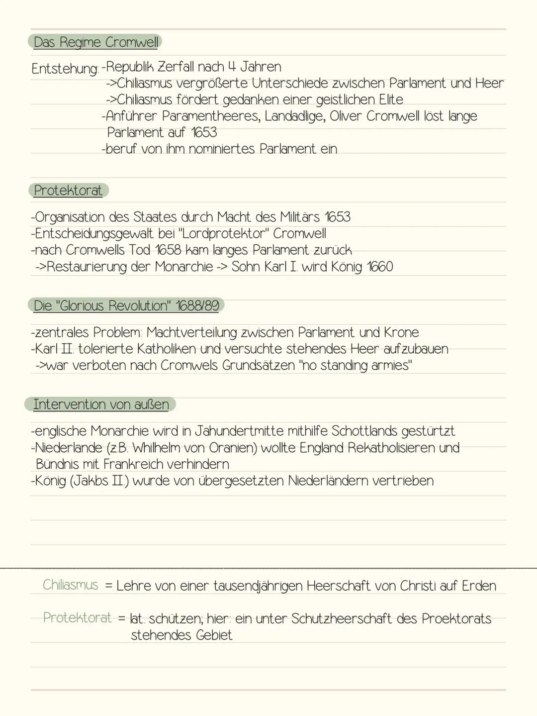 Die Revolutionen in England im 17. Jahrhundert
Was bedeutet Revolution?
Das vom lateinischen "revolvere = zurückkehren, zurückwälzen" abgele