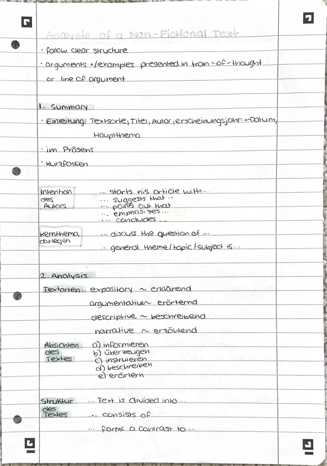 Englisch // Analysis of a non-fictional text