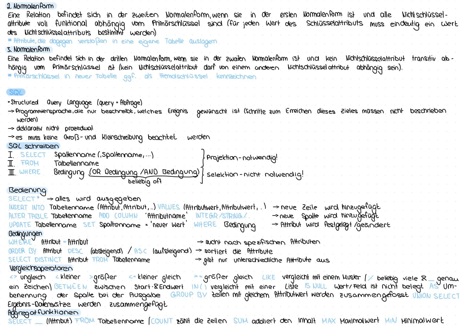 ## INFORMATIK --- OCR Start ---
Datenbanken
Entity - Relationship-Modell
-> modelliert die relevanten Zusammenhänge vor dem Aufstellen einer
