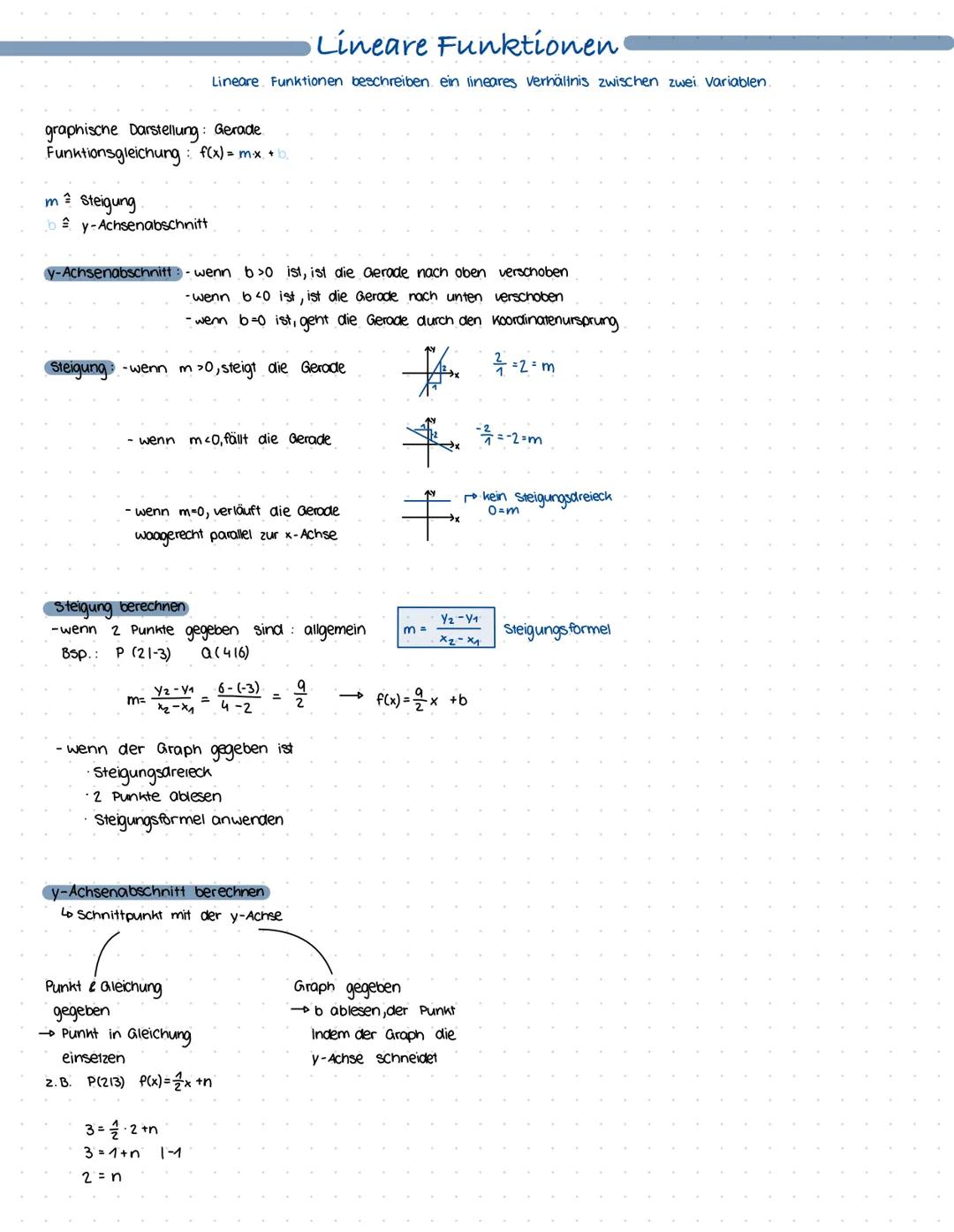Lineare und quadratische Gleichungen Mathe