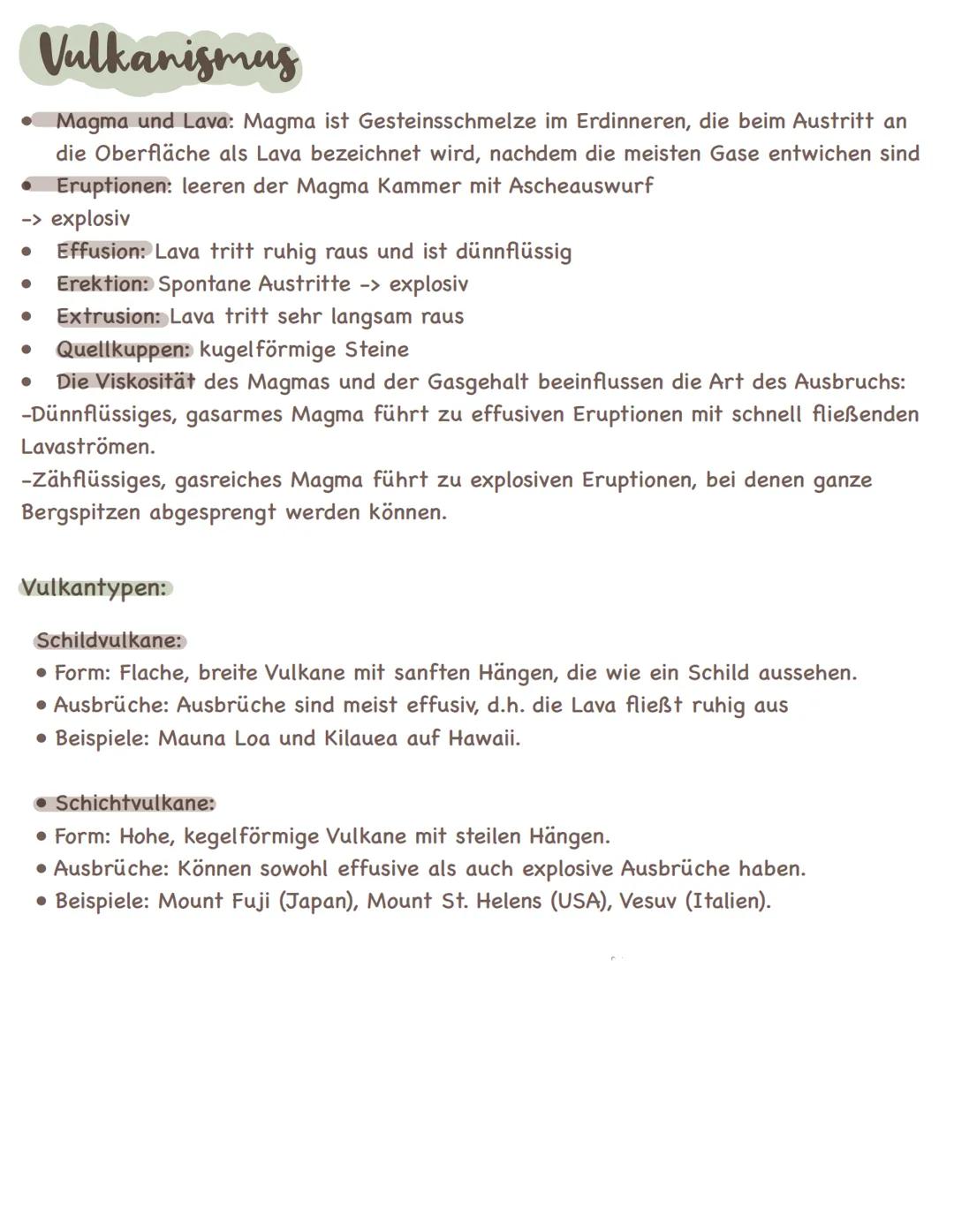 Schalenbau der Eyde
1) Erdkruste: Das ist die dünne, äußere Schicht, auf der wir leben. Es gibt
ozeanische Kruste (dünner, dichter) und kont
