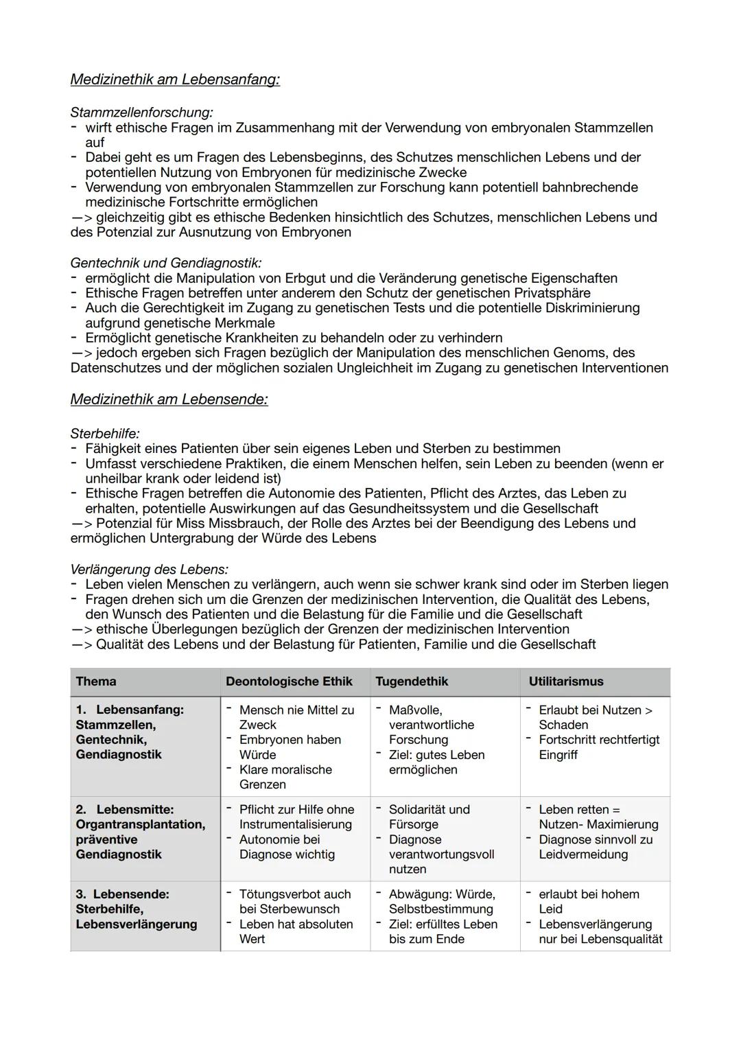 Q2.2 Medizinethik
Medizinethik = Normative Ethik (Ethik, die ein bestimmtes Handeln vorschreibt)
-> Medizinethik muss begründen können, waru