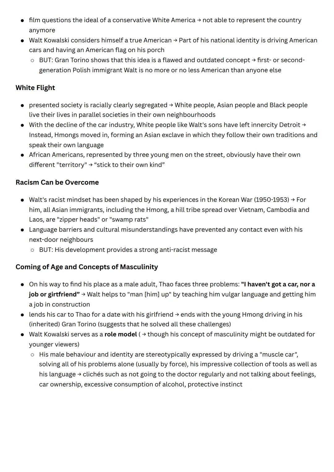 Gran Torino (2008/9) - Clint Eastwood
Key Facts about the film
• genre: modern-day Western (plot centring on "lone Cowboy" /hero Walt who ta