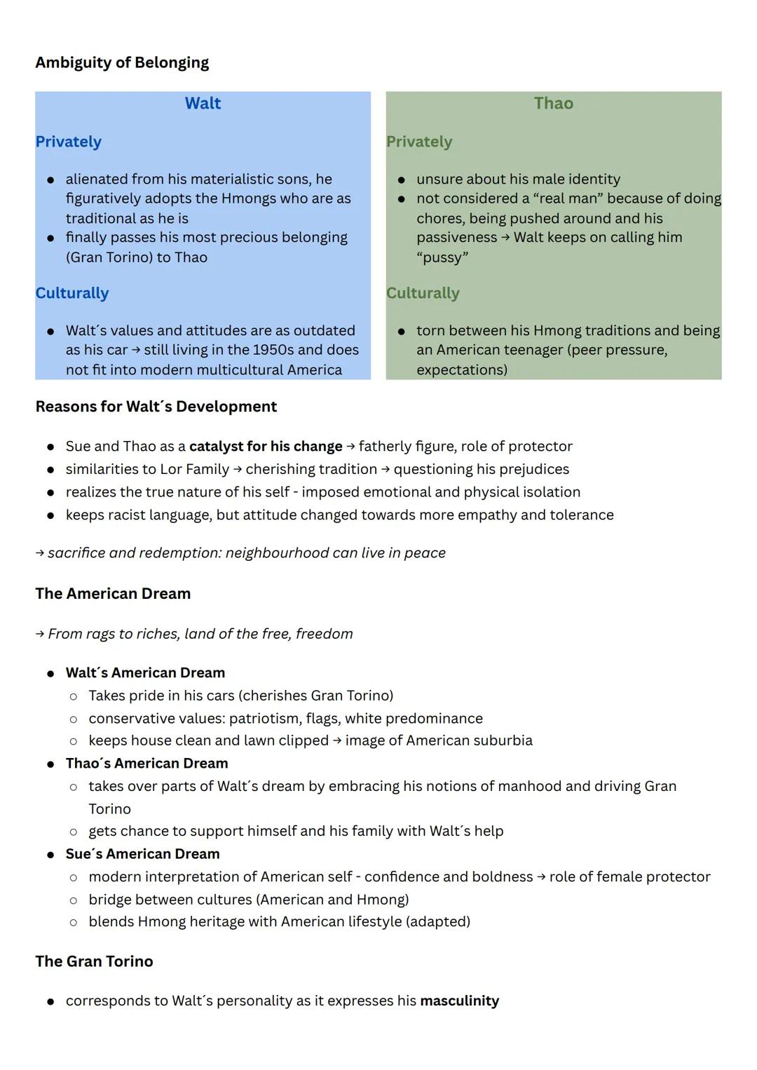 Gran Torino (2008/9) - Clint Eastwood
Key Facts about the film
• genre: modern-day Western (plot centring on "lone Cowboy" /hero Walt who ta