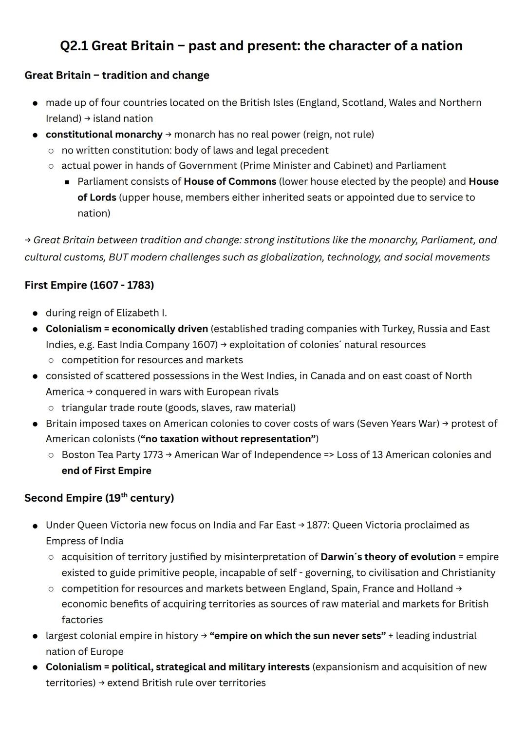 Q1.1 The USA - the formation of a nation
Development and principles of American democracy
Declaration of Independence
• unalienable rights w
