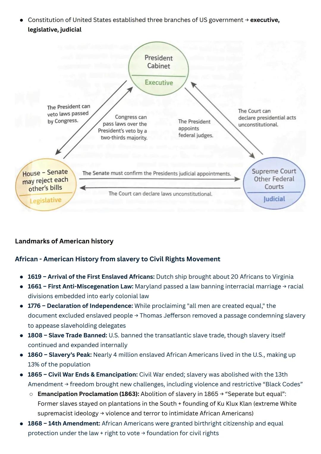 Q1.1 The USA - the formation of a nation
Development and principles of American democracy
Declaration of Independence
• unalienable rights w