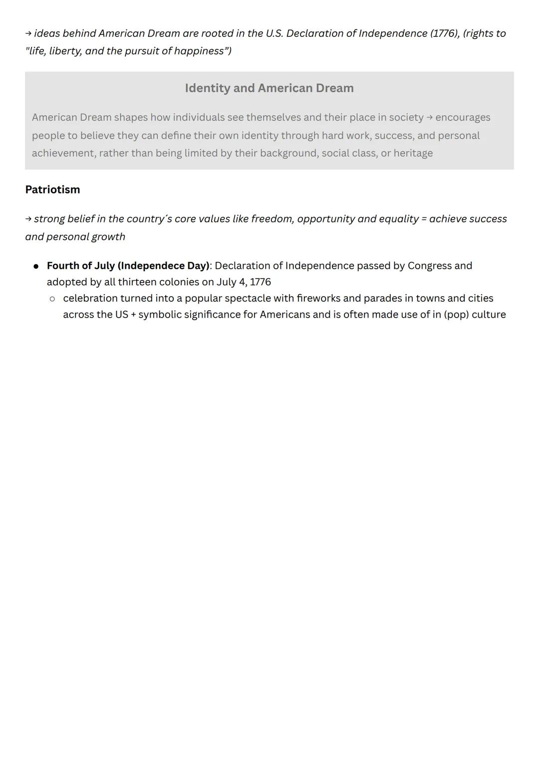 Q1.1 The USA - the formation of a nation
Development and principles of American democracy
Declaration of Independence
• unalienable rights w