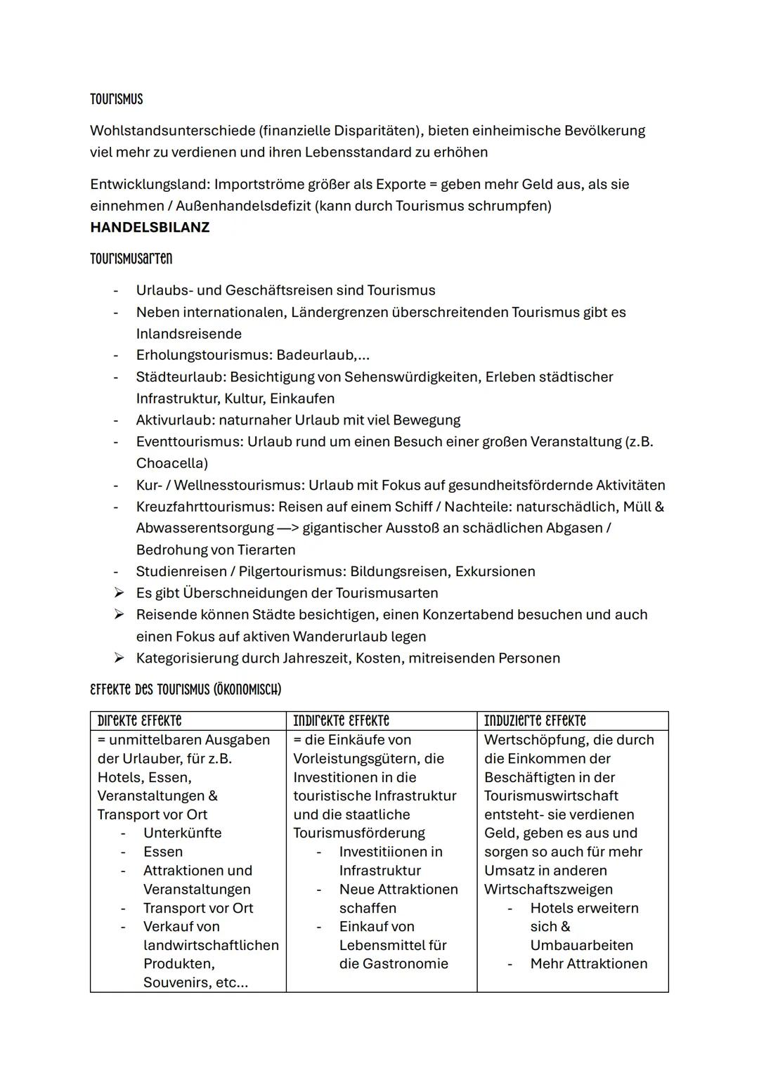 Tourismus Erdkunde LK Abitur