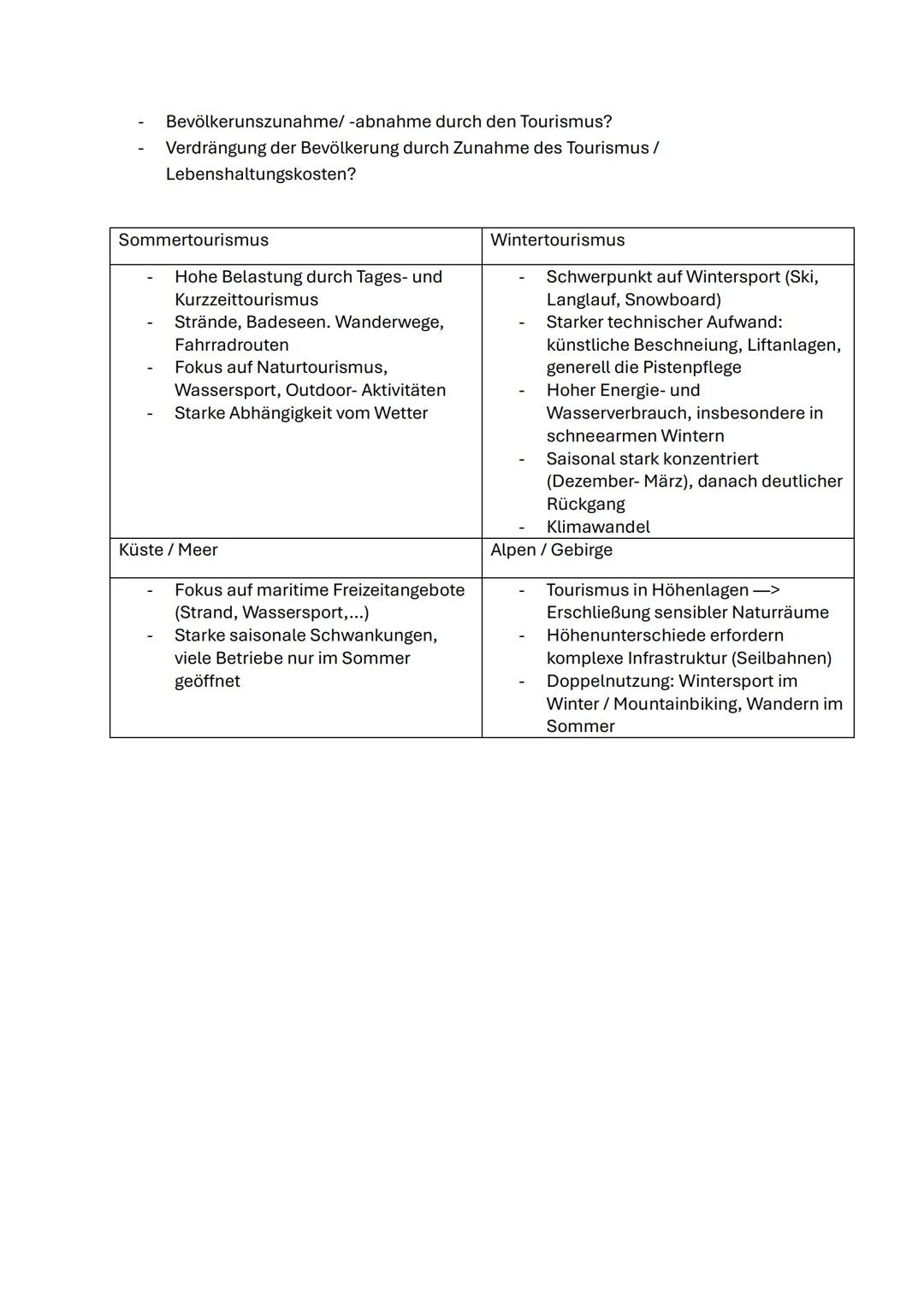 TOURISMUS
Wohlstandsunterschiede (finanzielle Disparitäten), bieten einheimische Bevölkerung
viel mehr zu verdienen und ihren Lebensstandard