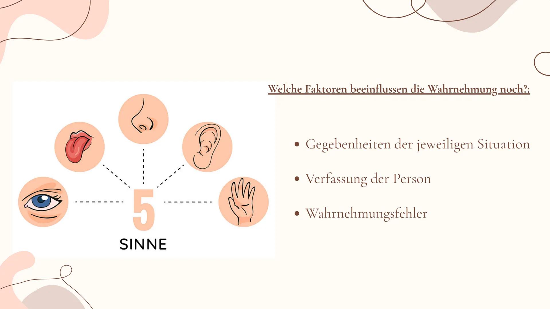 # Wahrnehmung
und
# Beobachtung
Isabelle,Romina,Lucy I Einleitung;
Gliederung
• Was ist Wahrnehmung?
• Was ist Beobachtung?
•
Unterschied