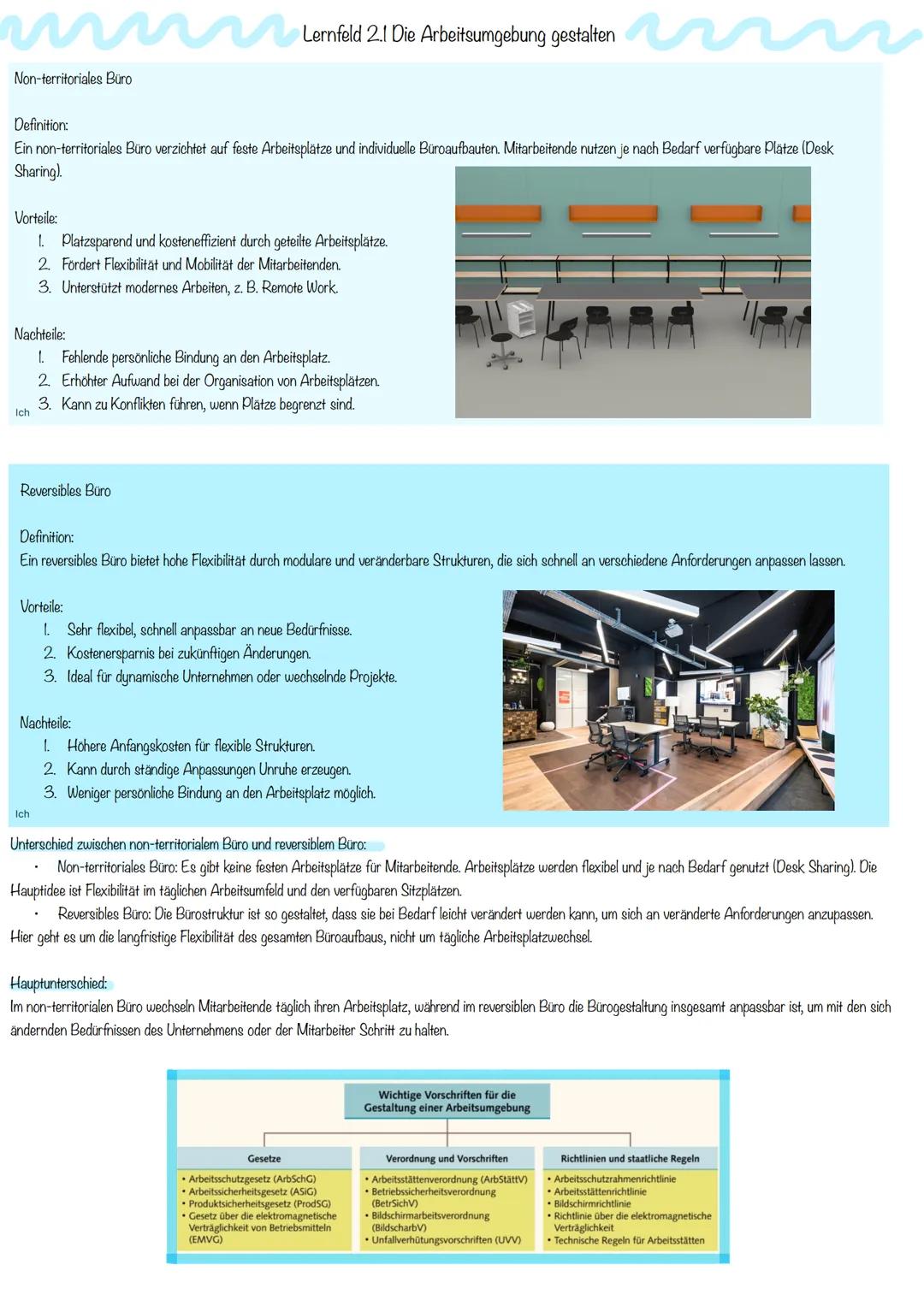 Zellen-/Kleinraumbüro
Definition:
Lernfeld 2.1 Die Arbeitsumgebung gestalten
Gruppenbüro
Das Zellenbüro (Einzel- oder Kleinraumbüro) ist die