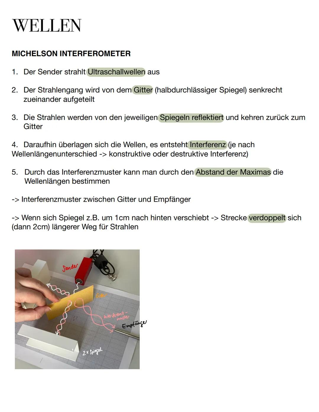 WELLEN
ALLGEMEINES
„Eine Welle ist eine sich ausbreitende Schwingung"
Periodendauer - Dauer 1 Periode (in Sek)
Ausbreitungsgeschwindigkeit -