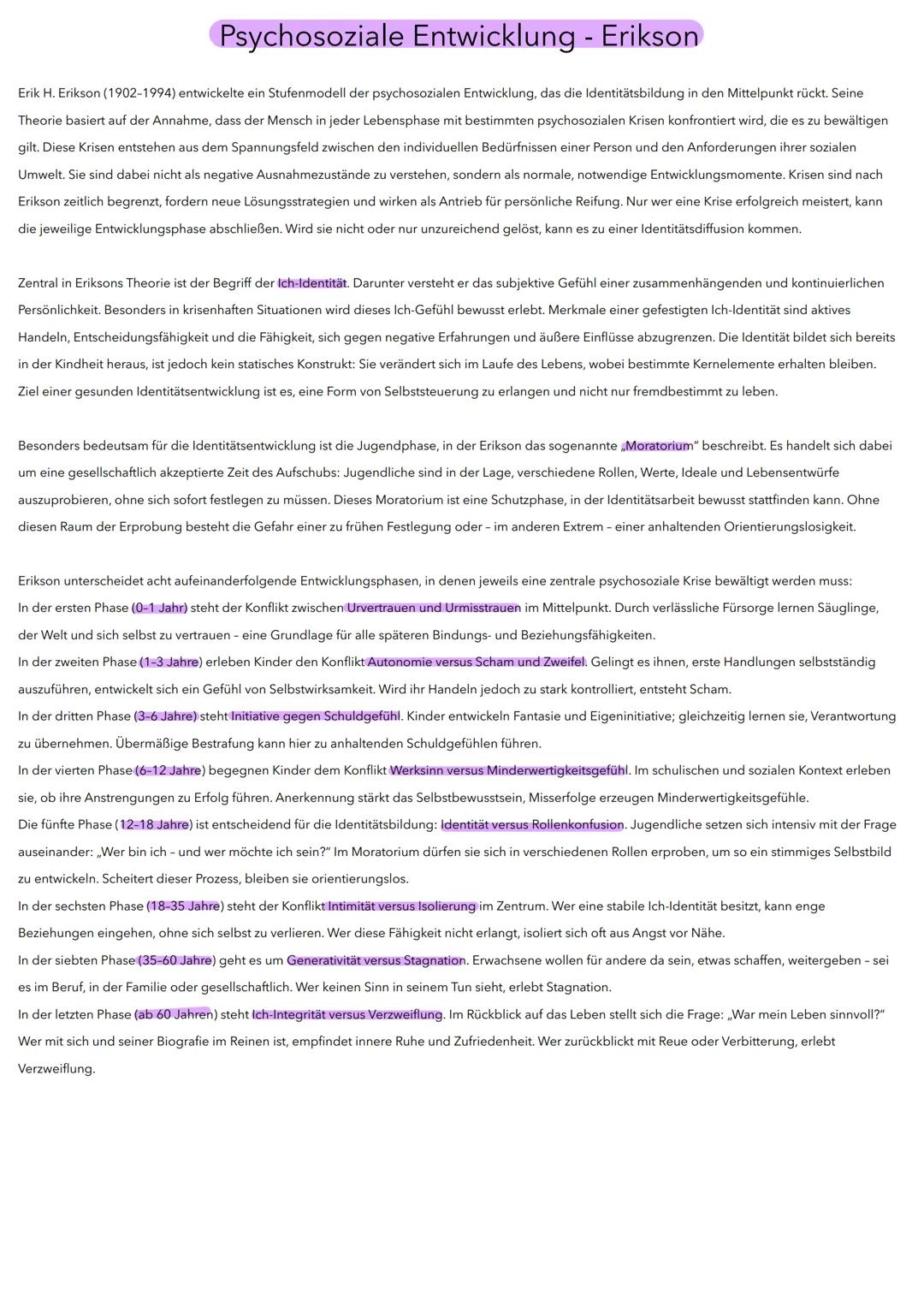 ## Kognitive Entwicklung - Jean Piaget
Die Theorie von Jean Piaget befasst sich mit der kognitiven Entwicklung. Piaget führt vier treibende