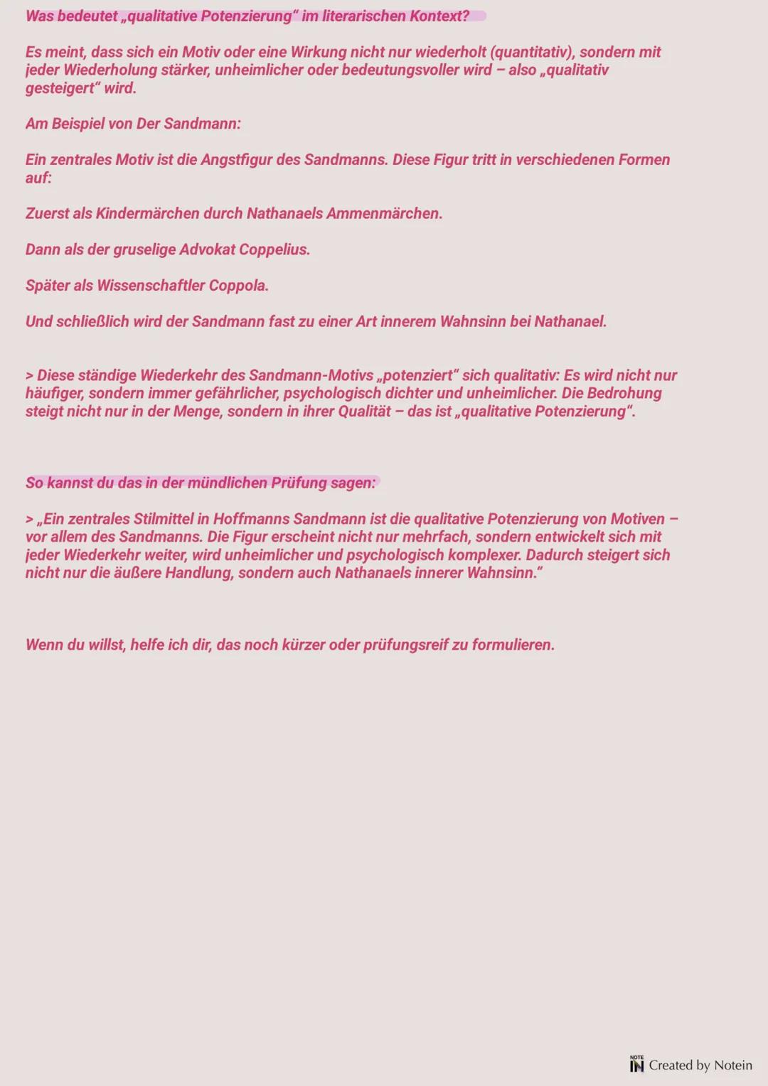 1. Rahmenstruktur und Perspektivwechsel
Anfang: Briefwechsel zwischen Nathanael, Clara und Lothar - subjektiv, emotional, mit Widersprüchen.