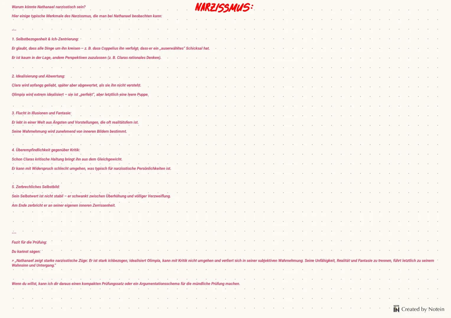 1. Rahmenstruktur und Perspektivwechsel
Anfang: Briefwechsel zwischen Nathanael, Clara und Lothar - subjektiv, emotional, mit Widersprüchen.