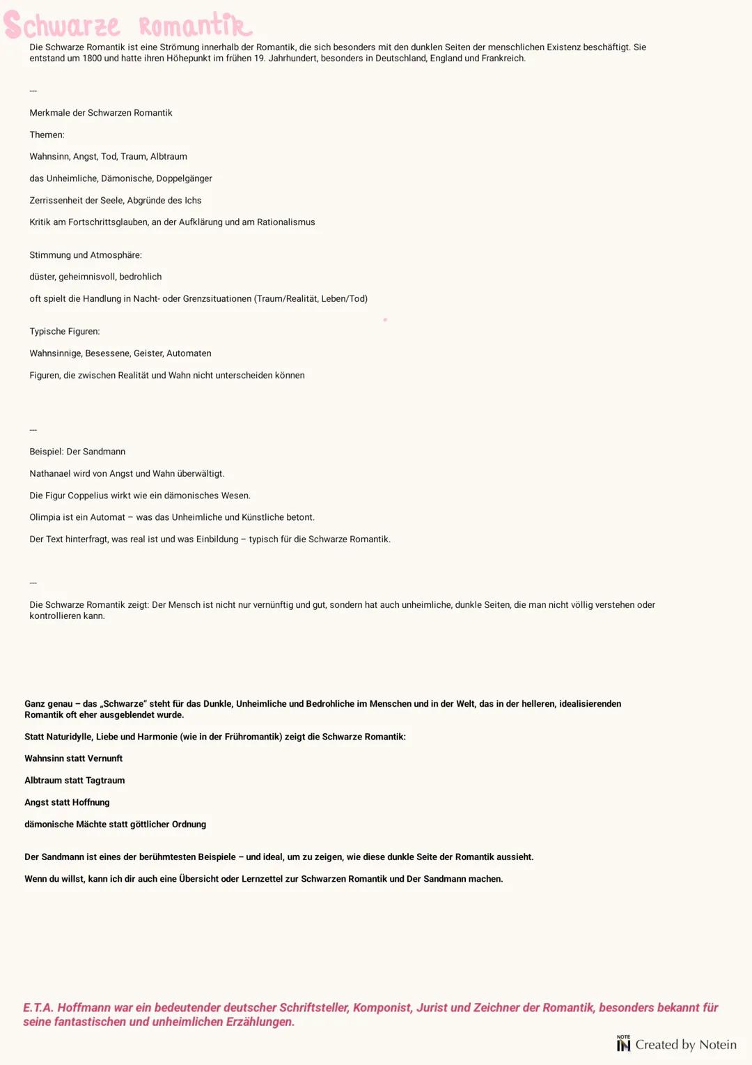 1. Rahmenstruktur und Perspektivwechsel
Anfang: Briefwechsel zwischen Nathanael, Clara und Lothar - subjektiv, emotional, mit Widersprüchen.