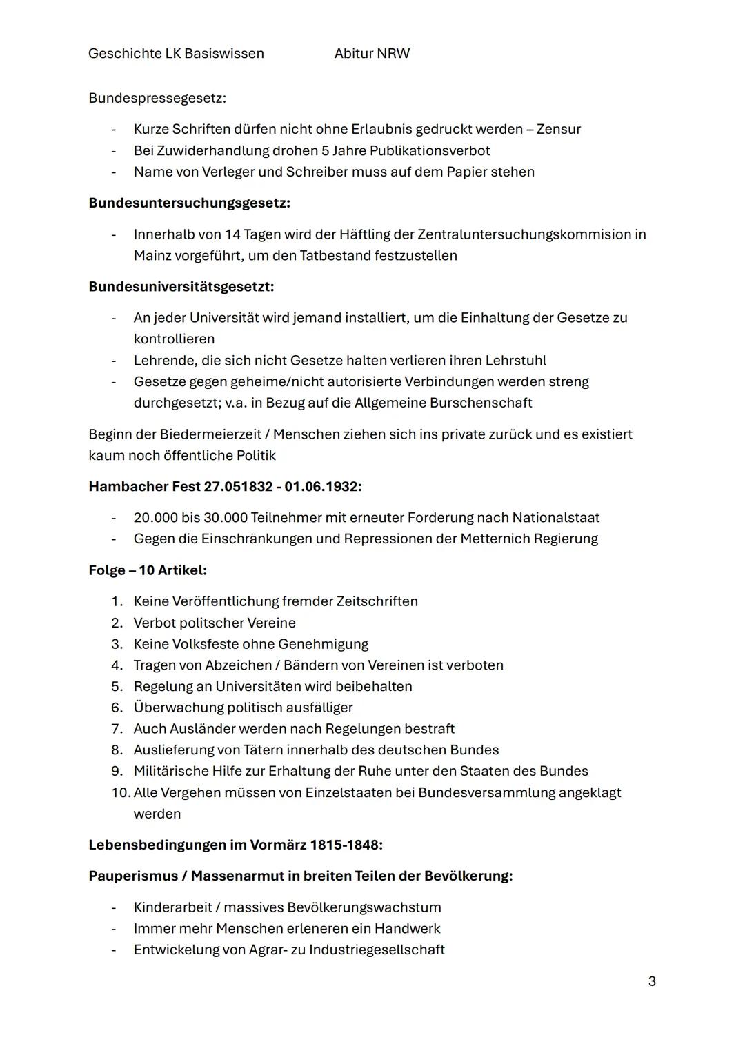 Geschichte LK Basiswissen
Abitur NRW
Geschichte LK Lernzettel zum zeithistorischen Hintergrund
Ab Kaiserreich bis Wiedervereinigung
1803-186