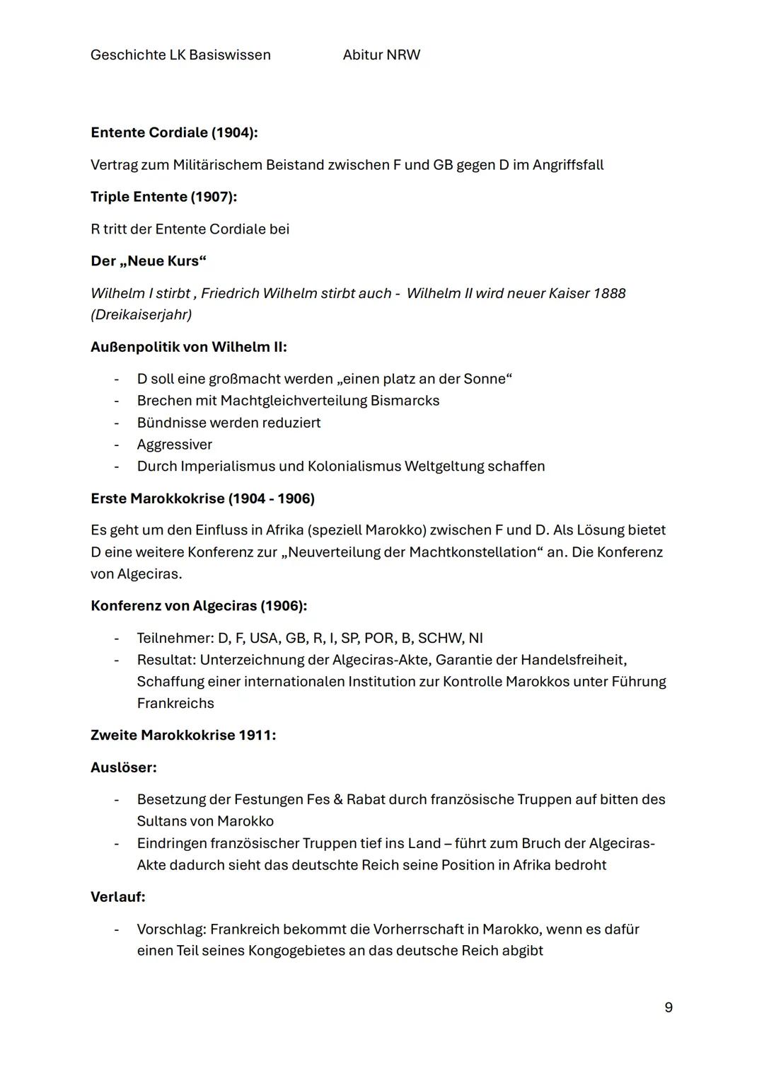 Geschichte LK Basiswissen
Abitur NRW
Geschichte LK Lernzettel zum zeithistorischen Hintergrund
Ab Kaiserreich bis Wiedervereinigung
1803-186