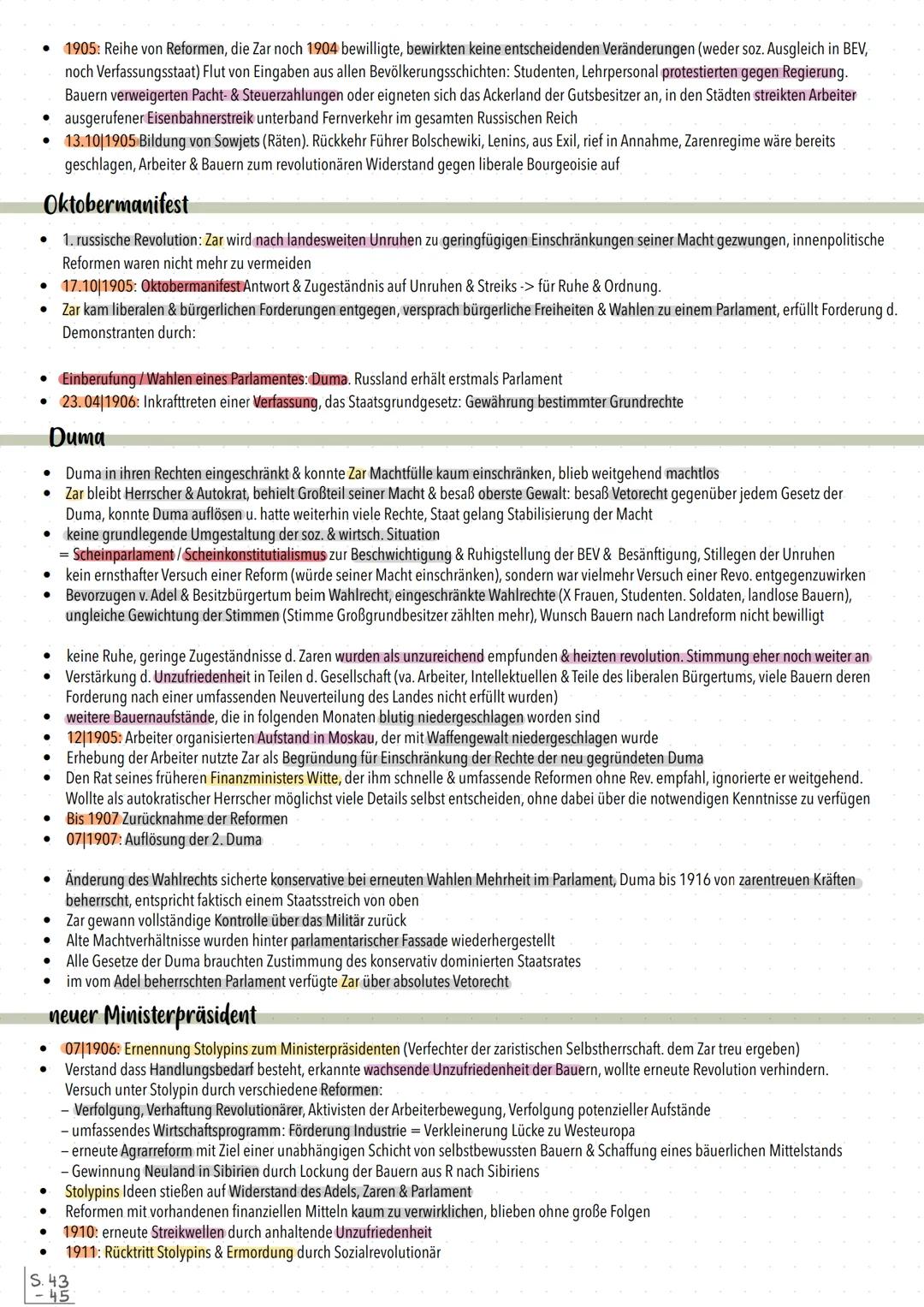 # Russische Revolution
Geschichte Leistungskurs Abitur 2025 ## Politisches System
Russische Revolution
Ausgangslage Zarenherrschaft/System