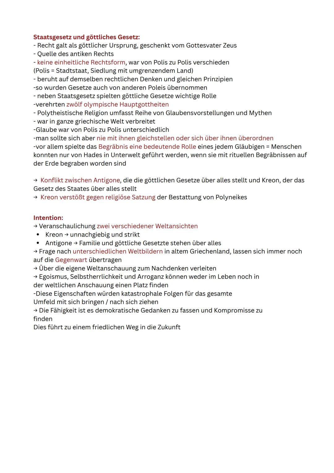 Antigone-Sophokles
Inhaltsangabe:
Polyneikes fällt im Kampf für die Stadt Theben
Für den König Kreon ist dieser trotzdem ein Verräter, für d