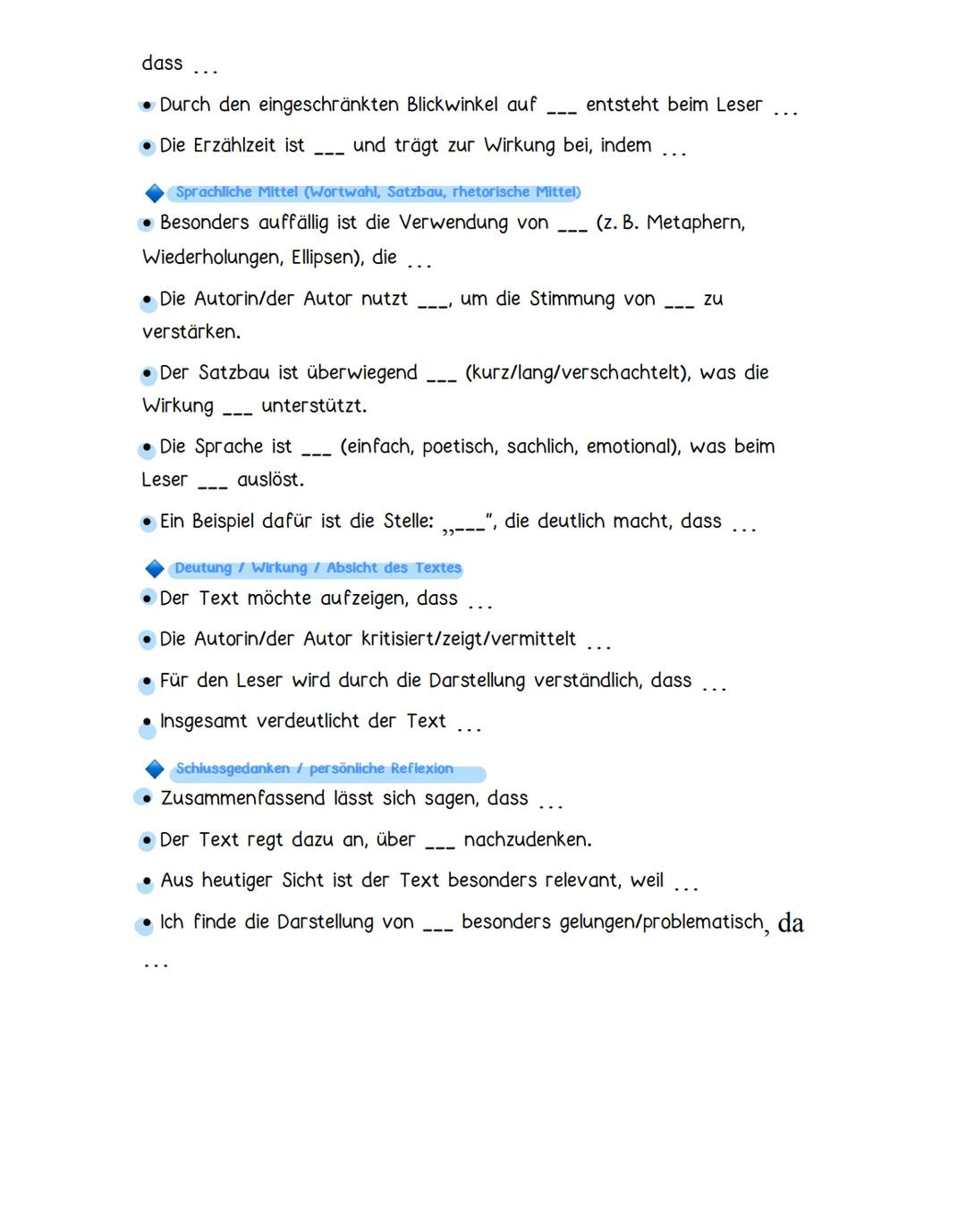 # ZP10 – Aufgabe 4a: Textanalyse – Universelle Formulierungshilfen
*tg.studies*
## Einleitung: Titel, Autor, Textsorte, Thema
- In dem li