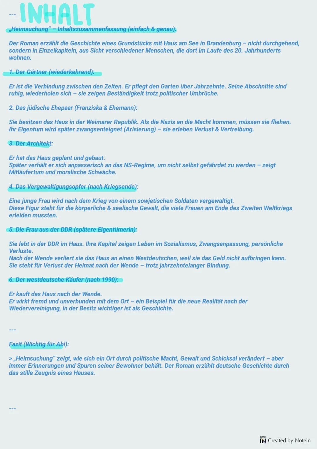 1. Was ist das Buch Heimsuchung?
Ein Roman von Jenny Erpenbeck (2008).
Heimsuchung
Erzählt die Geschichte eines Hauses in Brandenburg-von An
