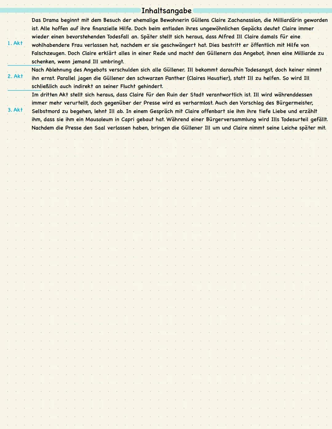 Drama (Tragikomödie)
Friedrich Dürrenmatt
Der Besuch der alten Dame
Allgemeines
-> Moral, Kritik an Gesellschaft, groteske Inhalte (übertrie
