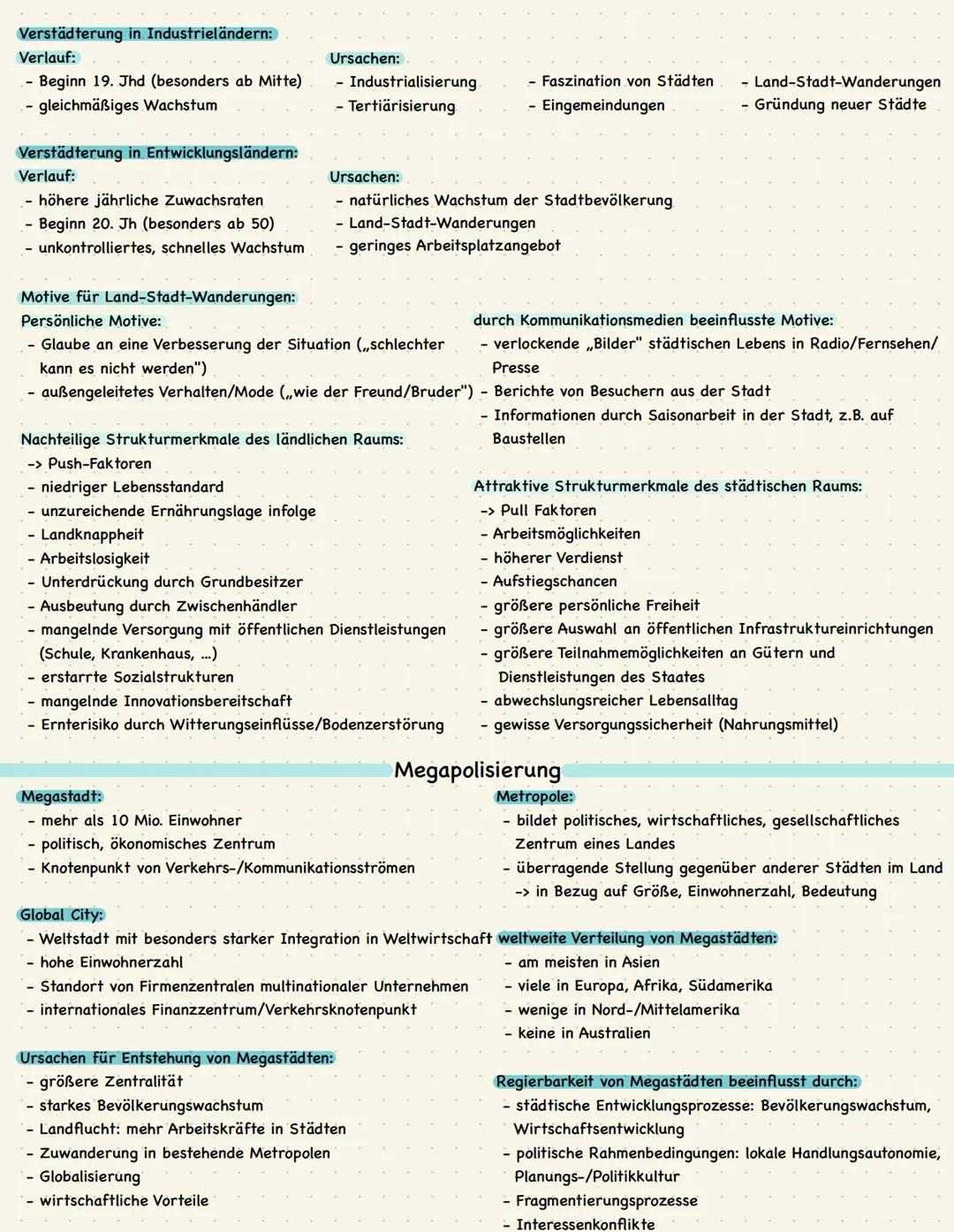 ## Bevölkerungsentwicklung und Verstädterung
### Bevölkerungsverteilung
**Einflussfaktoren auf Verteilung der Weltbevölkerung:**
- ausreic