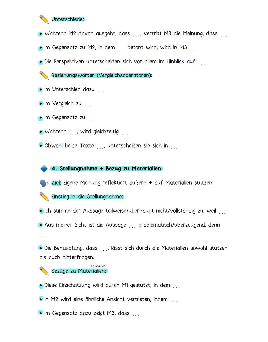 ZP 10 - Aufgabe 4b: Vergleichen
und Untersuchen - Universelle
Formulierungshilfen
tg.studies
Grundaufbau und typische Teilaufgaben bei 4b -