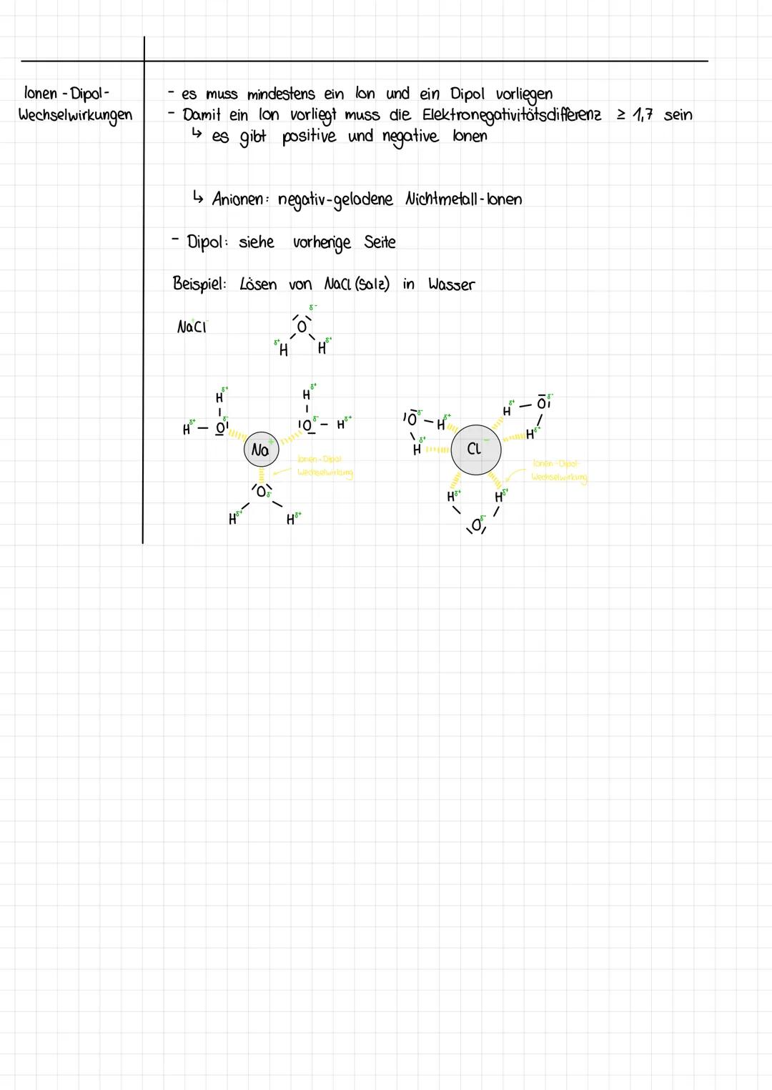 Übersicht
Intra
und intermolekulare Kräfte
Intramolekulare Kräfte Kräfte, die innerhalb eines Moleküls wirken
Bindungstyp Beschreibung
Zusam