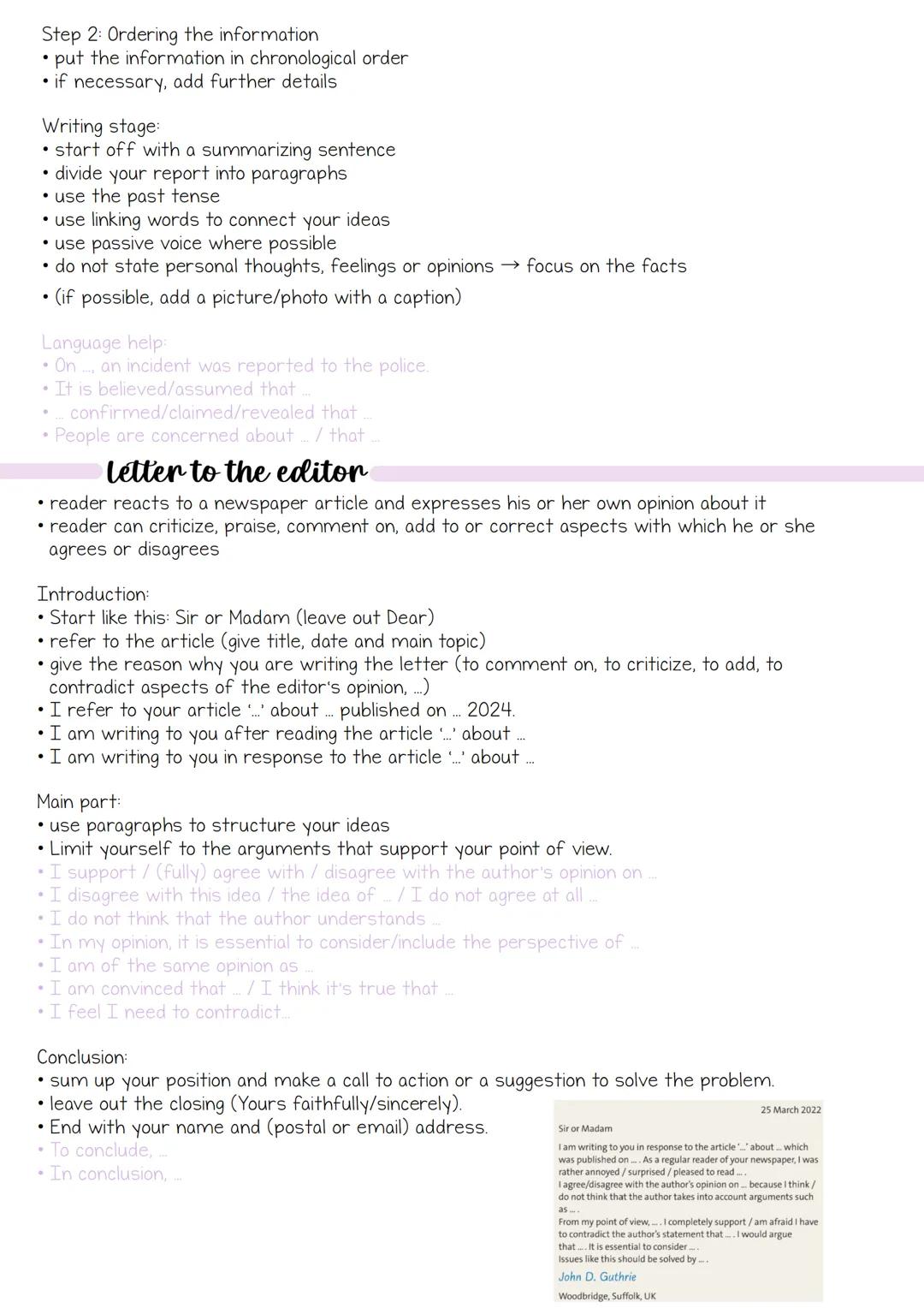 Englisch Abitur SH
2025 text types # Summary and Outline
non-fictional: restate author's main ideas
fictional: retell a story
outlining: ju